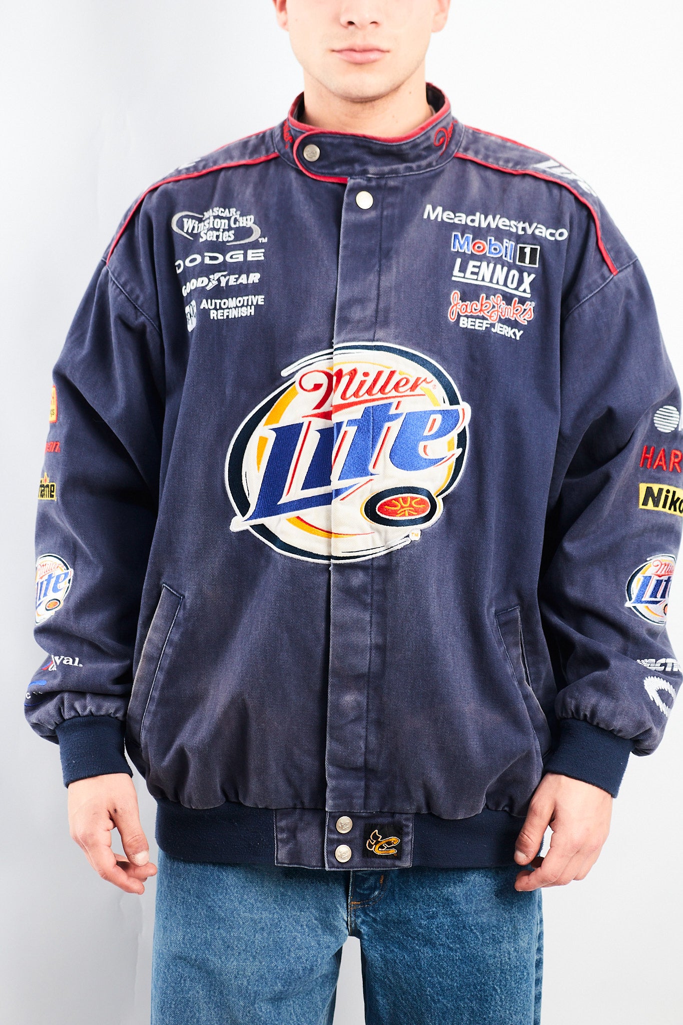 2002 Vintage Chase Dodge x Miller Lite Nascar Racing Jacket (L/XL)