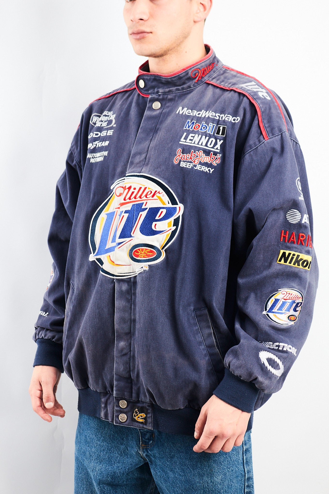 2002 Vintage Chase Dodge x Miller Lite Nascar Racing Jacket (L/XL)