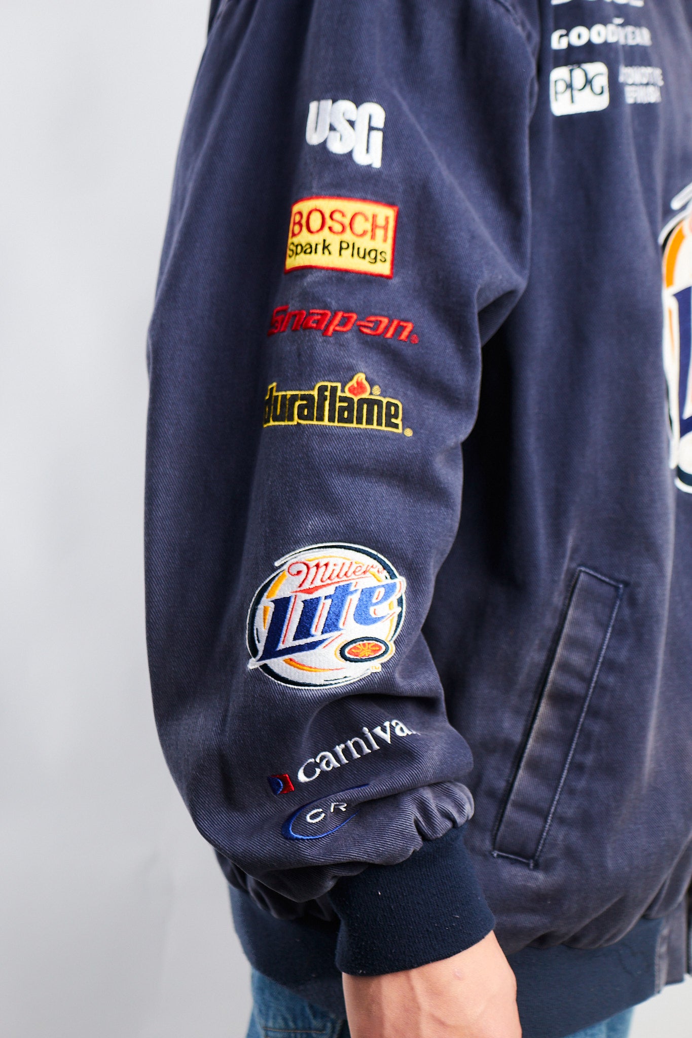 2002 Vintage Chase Dodge x Miller Lite Nascar Racing Jacket (L/XL)