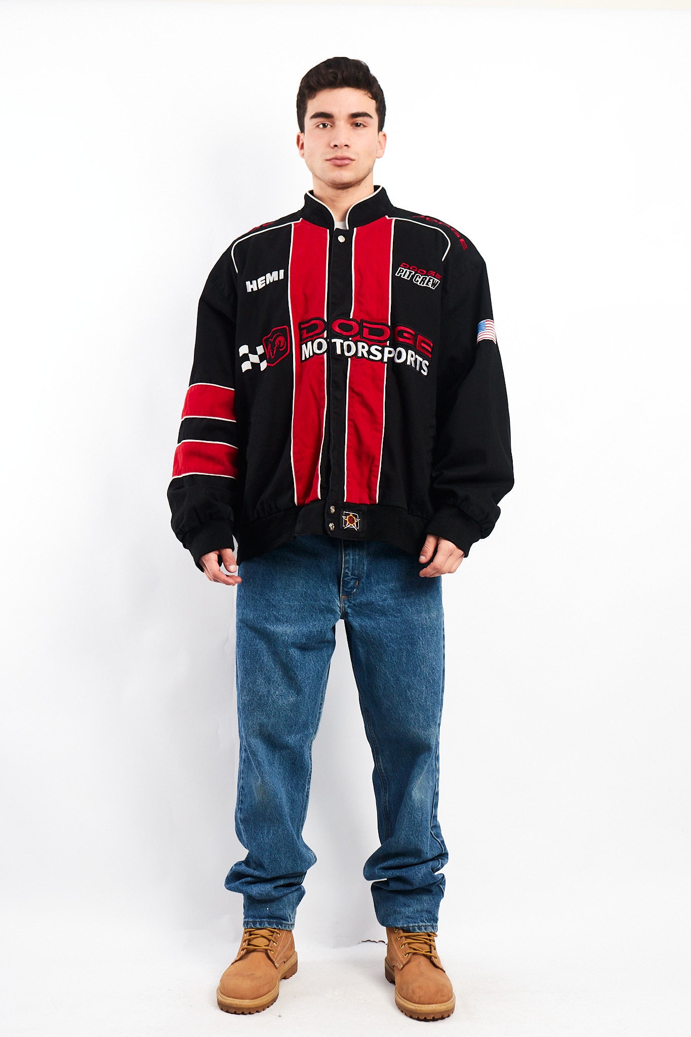 2006 Vintage Jeff Hamilton Nascar Dodge Racing Jacket (XL/XXL)