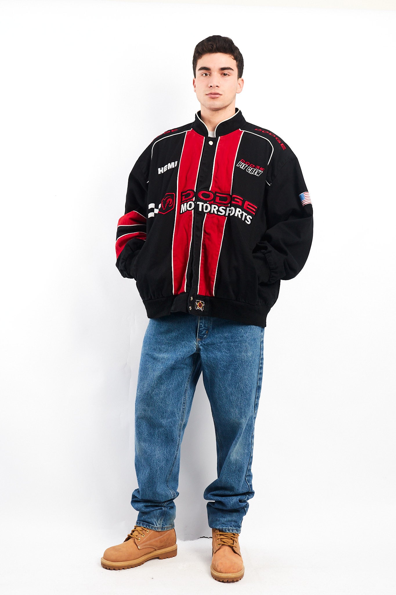2006 Vintage Jeff Hamilton Nascar Dodge Racing Jacket (XL/XXL)