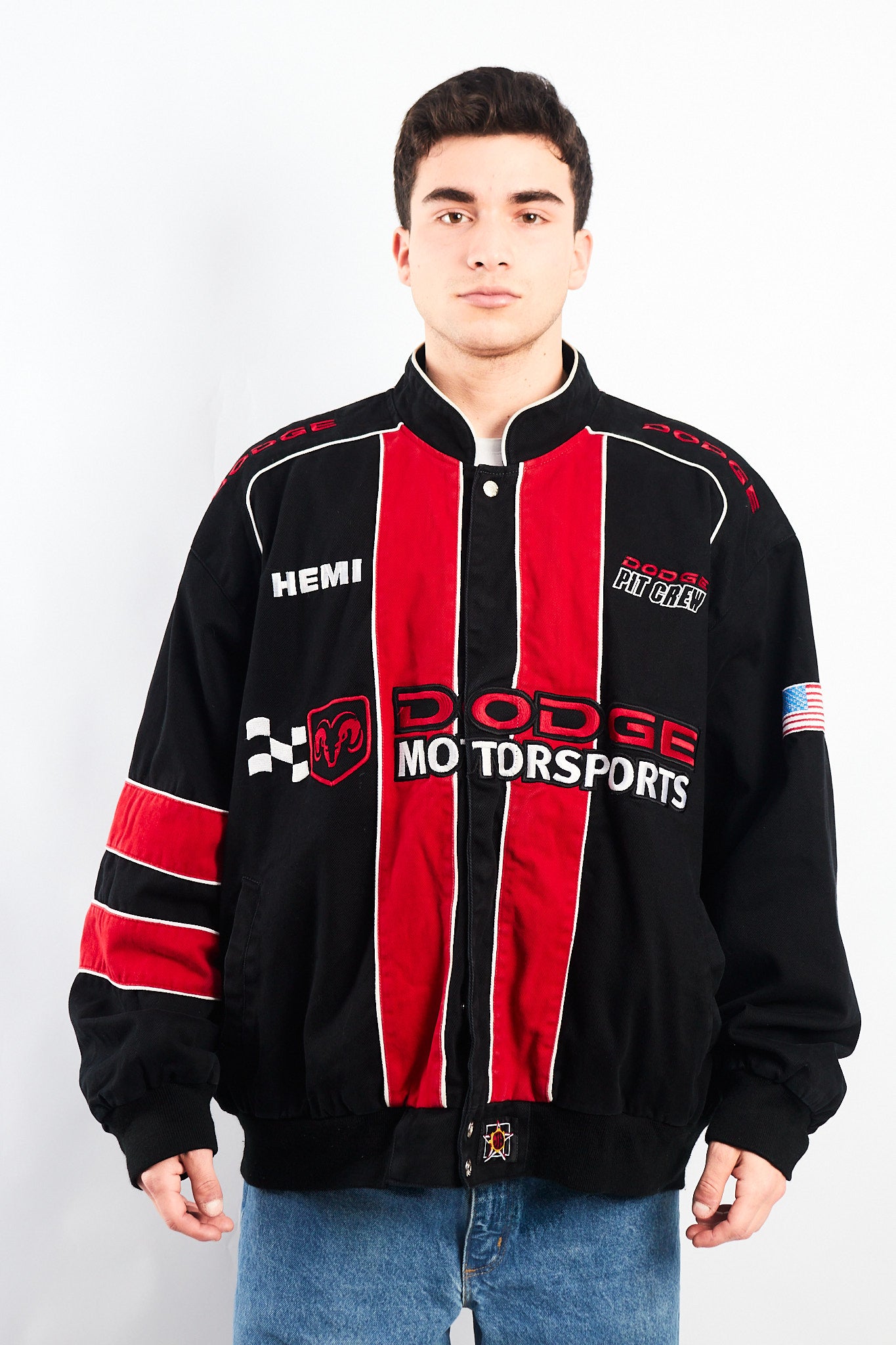 2006 Vintage Jeff Hamilton Nascar Dodge Racing Jacket (XL/XXL)