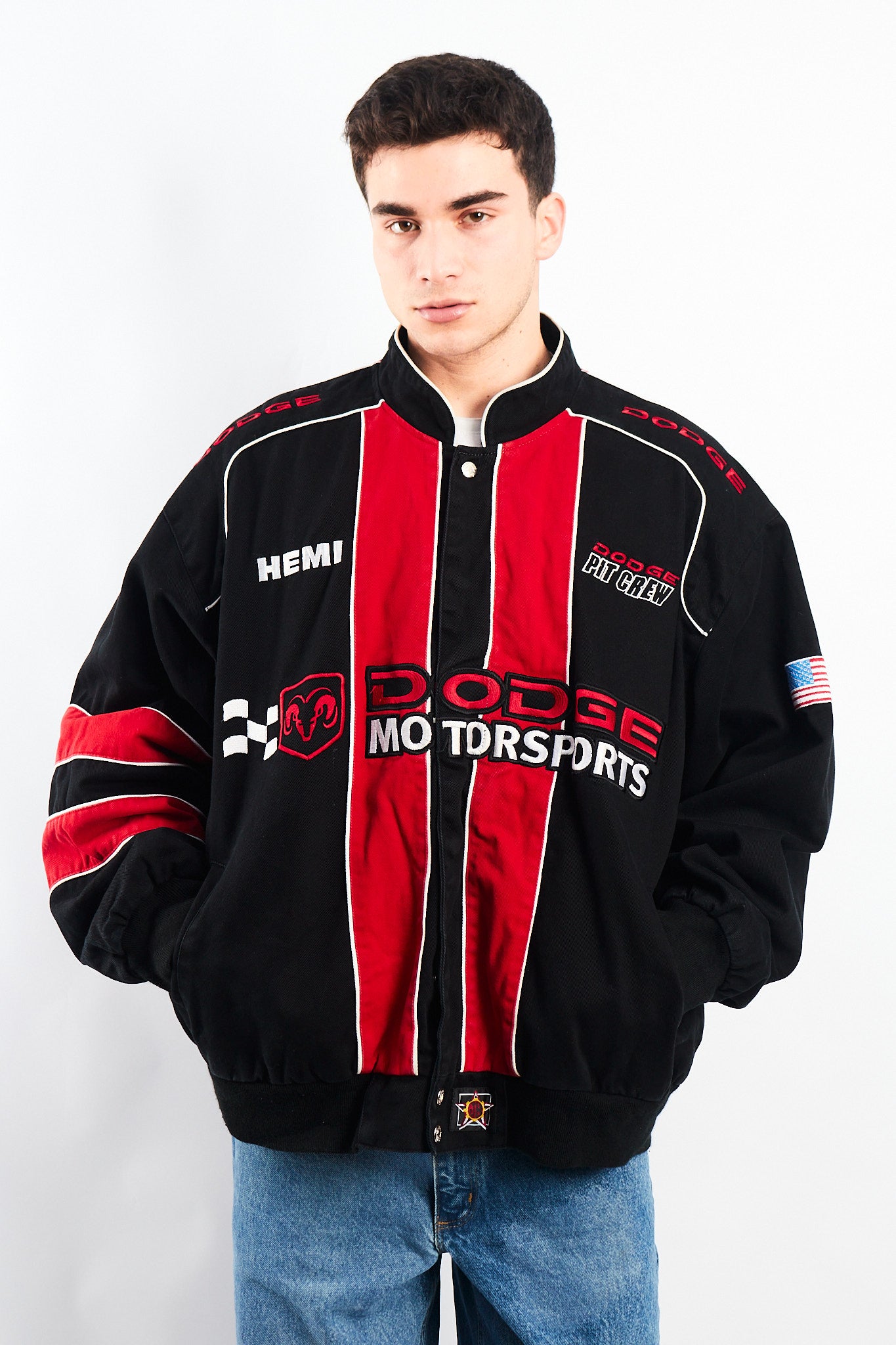 2006 Vintage Jeff Hamilton Nascar Dodge Racing Jacket (XL/XXL)