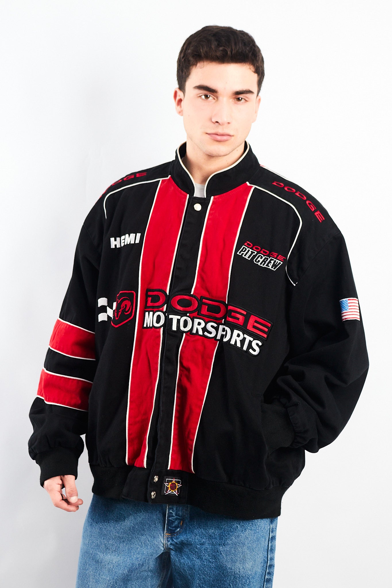 2006 Vintage Jeff Hamilton Nascar Dodge Racing Jacket (XL/XXL)