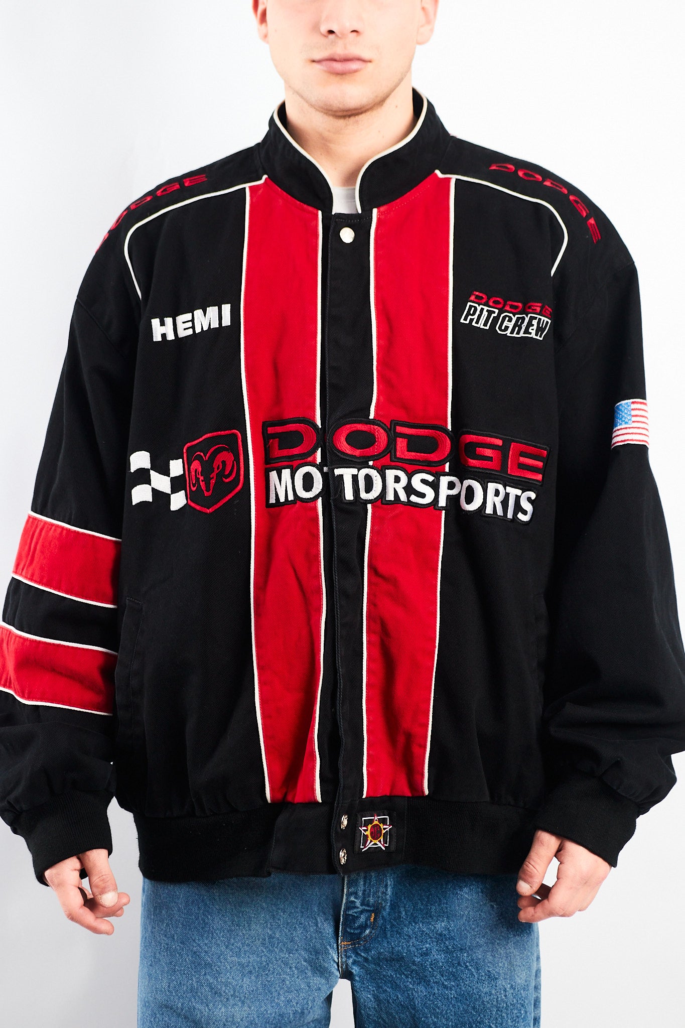 2006 Vintage Jeff Hamilton Nascar Dodge Racing Jacket (XL/XXL)