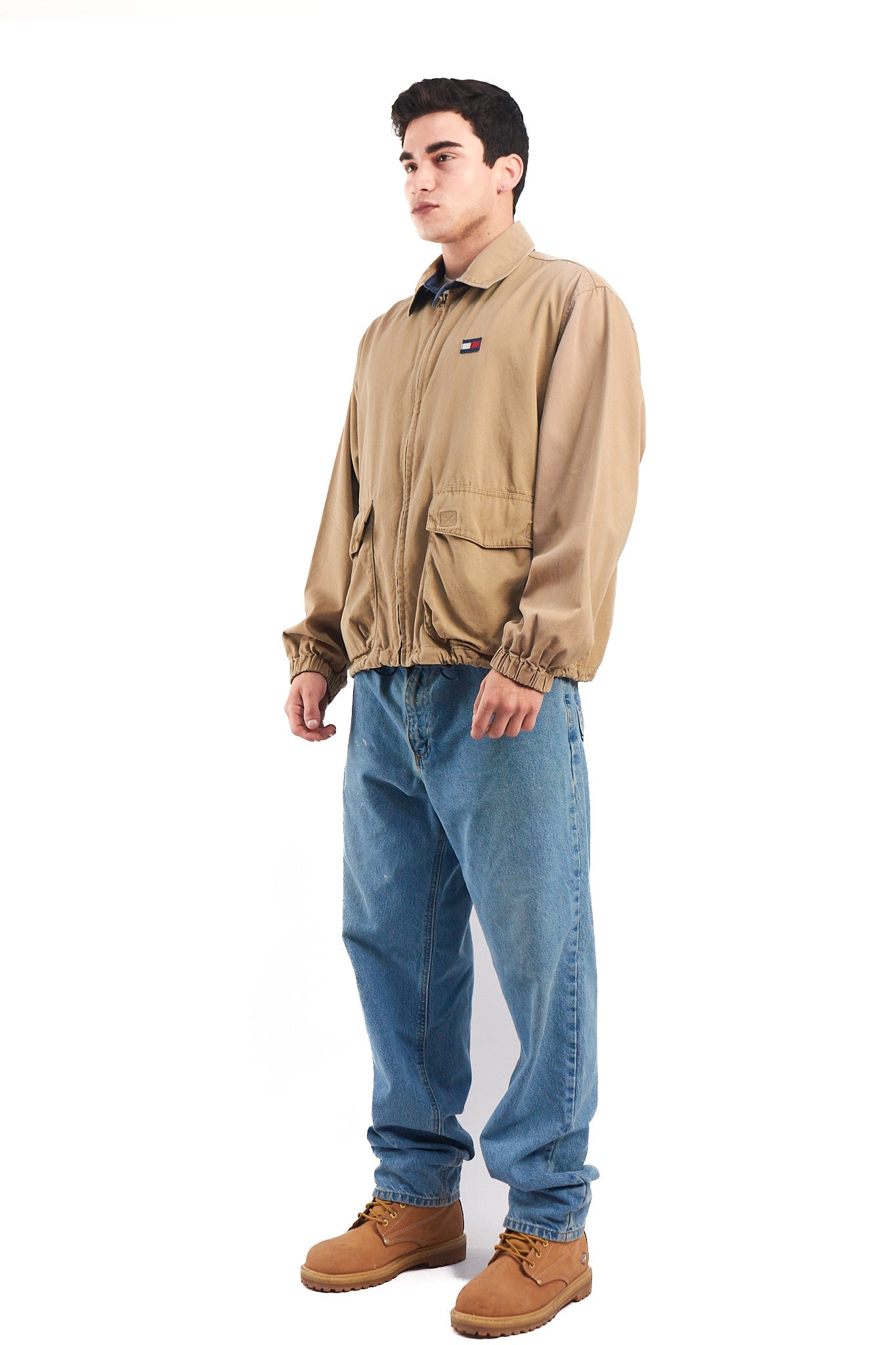 1999 Vintage Tommy Hilfiger Camel Aviator Jacket (M/L)