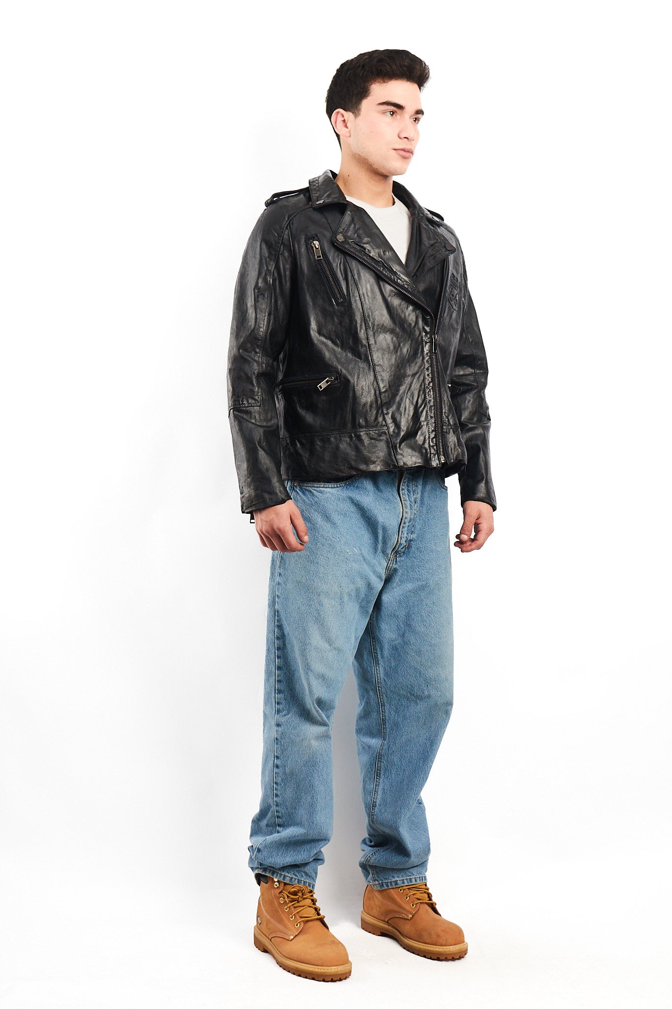 1990 Vintage Harley Davidson Leather Biker Jacket ( M/L)