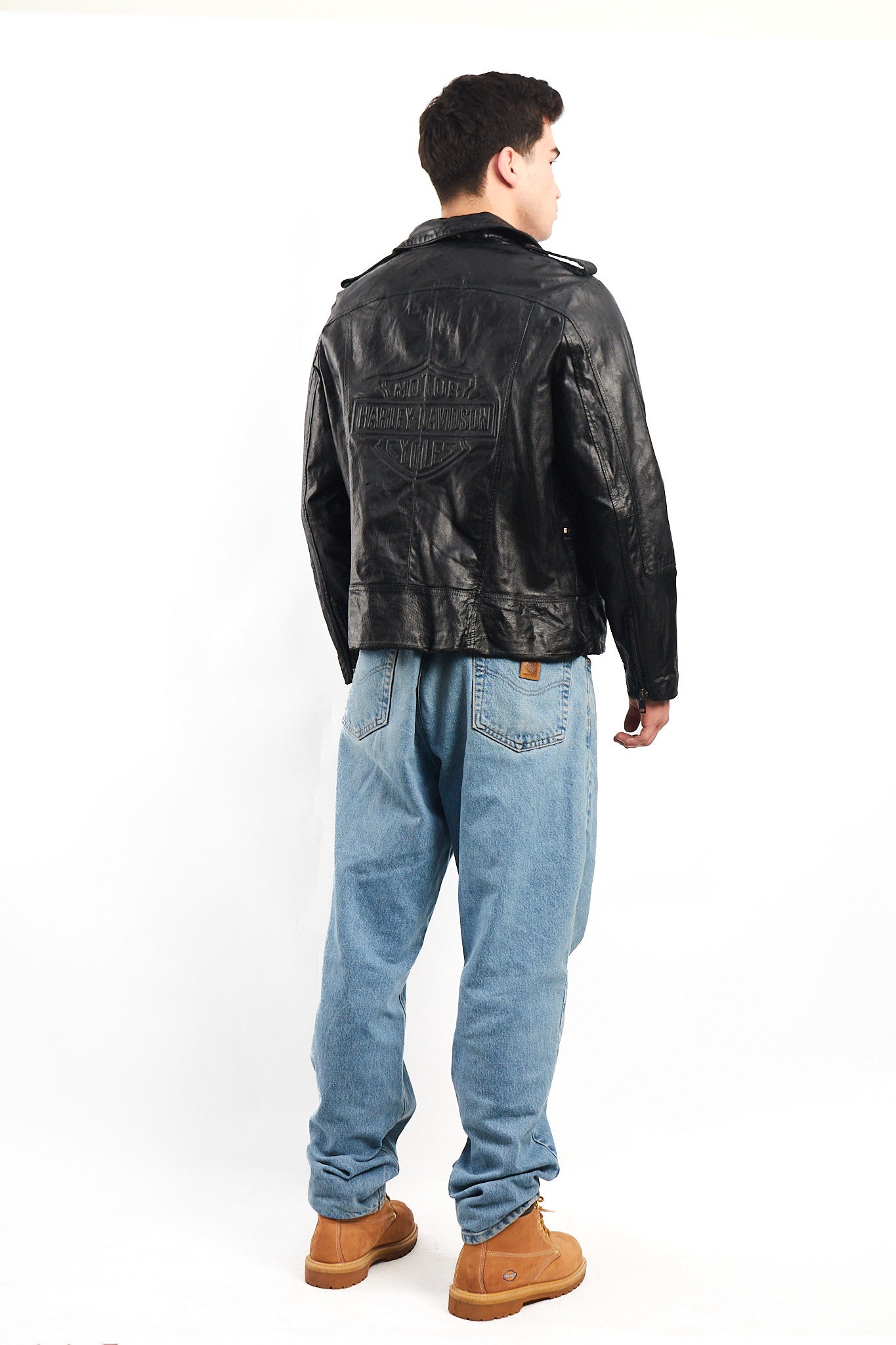 1990 Vintage Harley Davidson Leather Biker Jacket ( M/L)