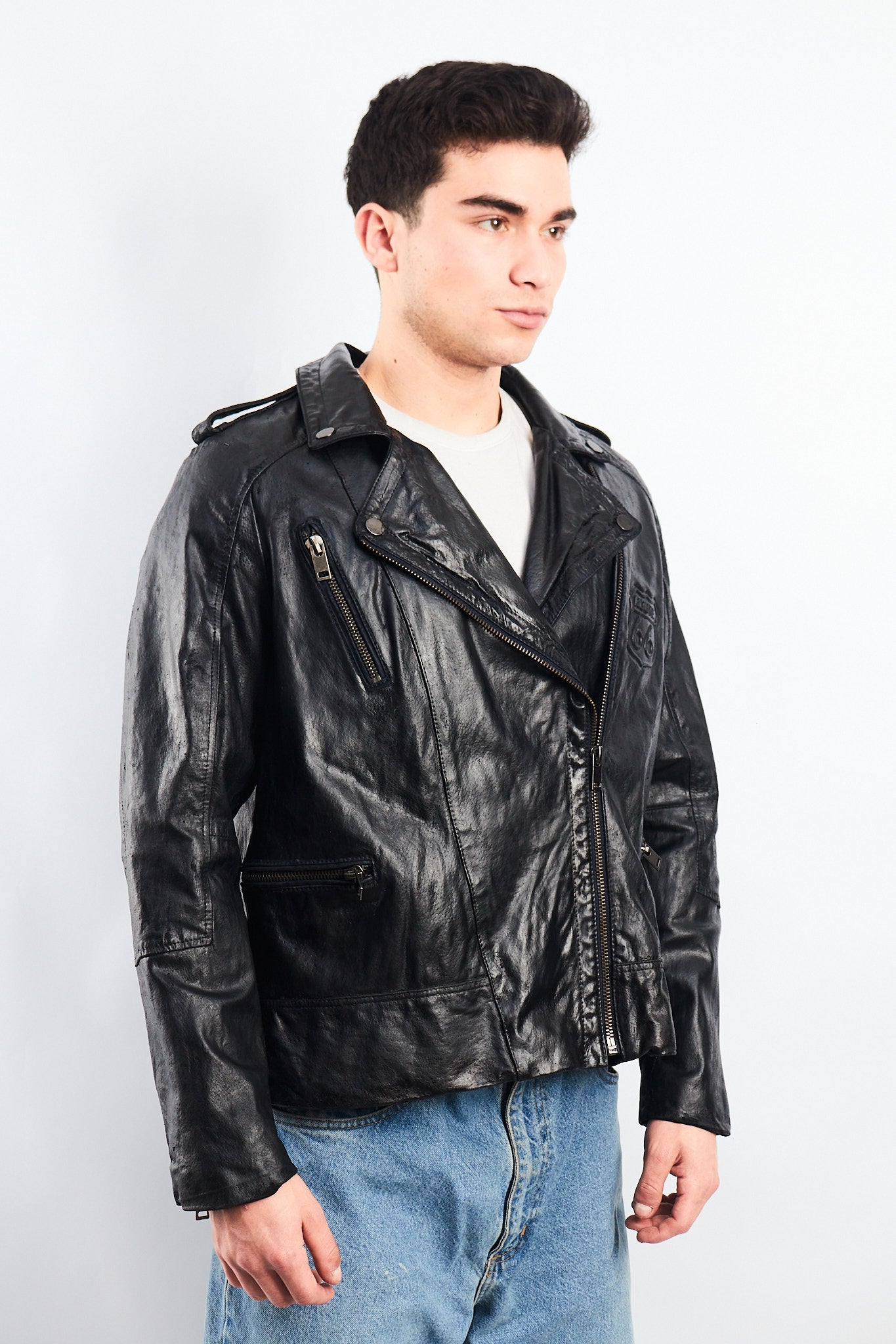 1990 Vintage Harley Davidson Leather Biker Jacket ( M/L)