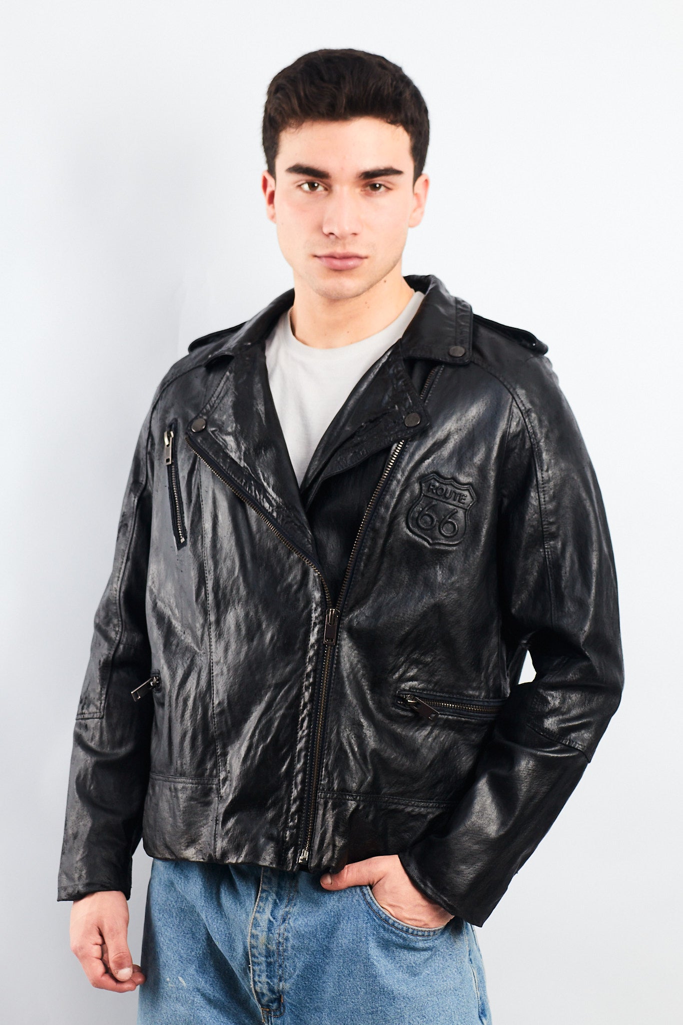 1990 Vintage Harley Davidson Leather Biker Jacket ( M/L)
