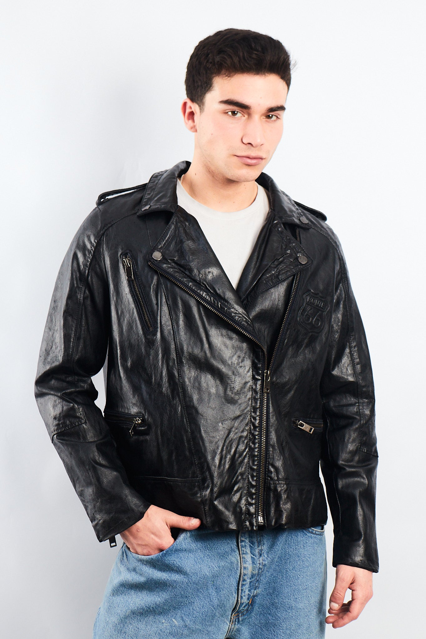 1990 Vintage Harley Davidson Leather Biker Jacket ( M/L)