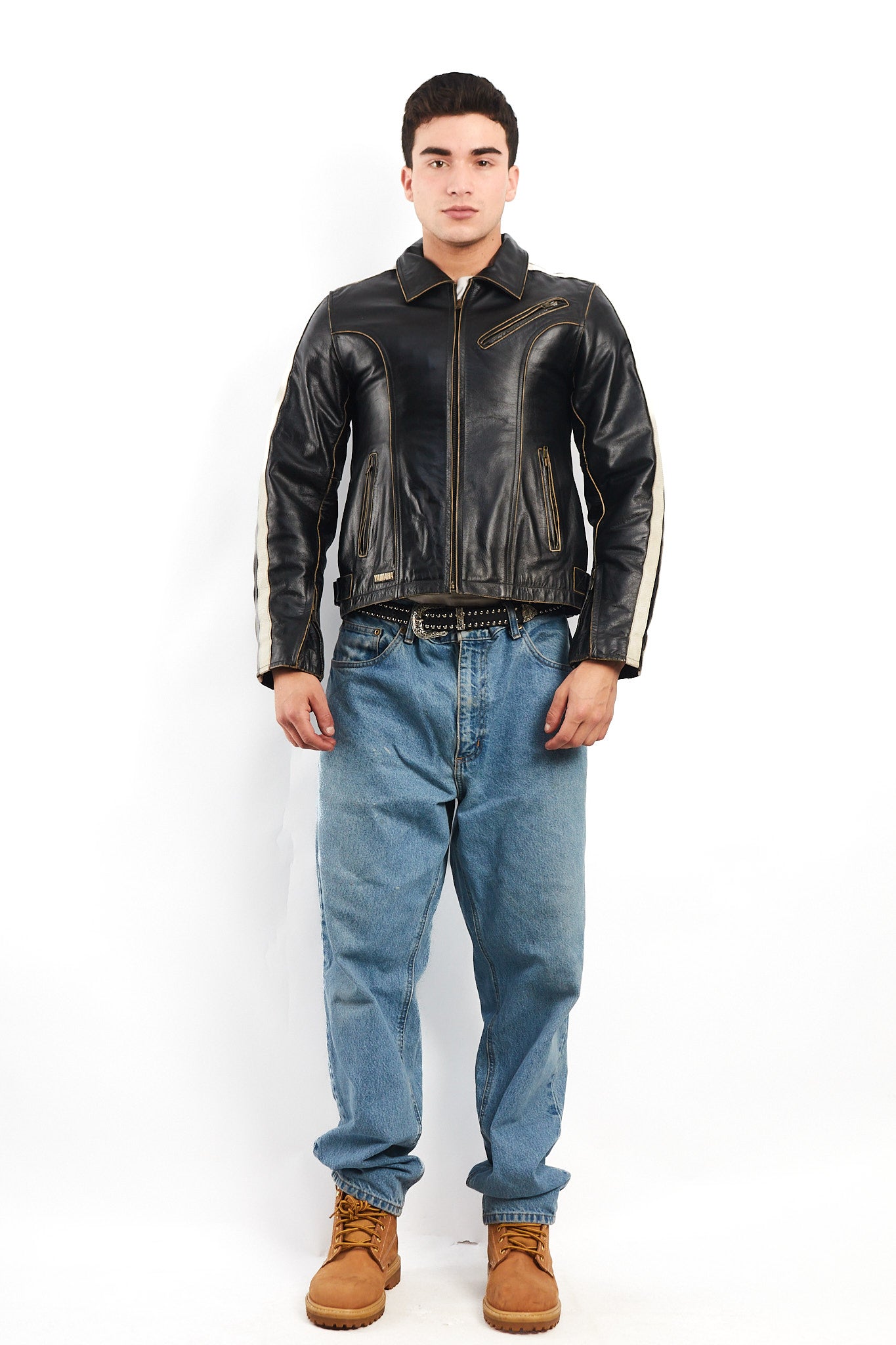 1990 Vintage Yamaha Heavy Leather Jacket (S/M)