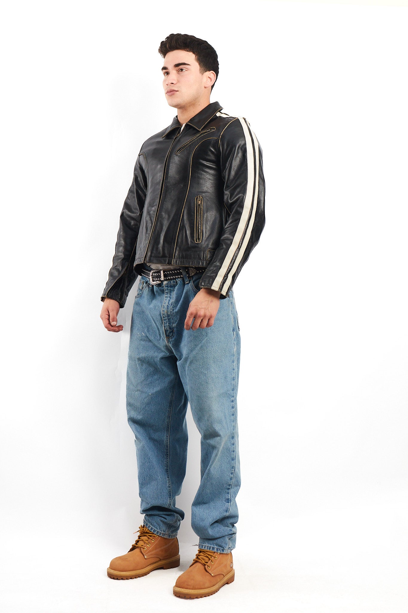 1990 Vintage Yamaha Heavy Leather Jacket (S/M)