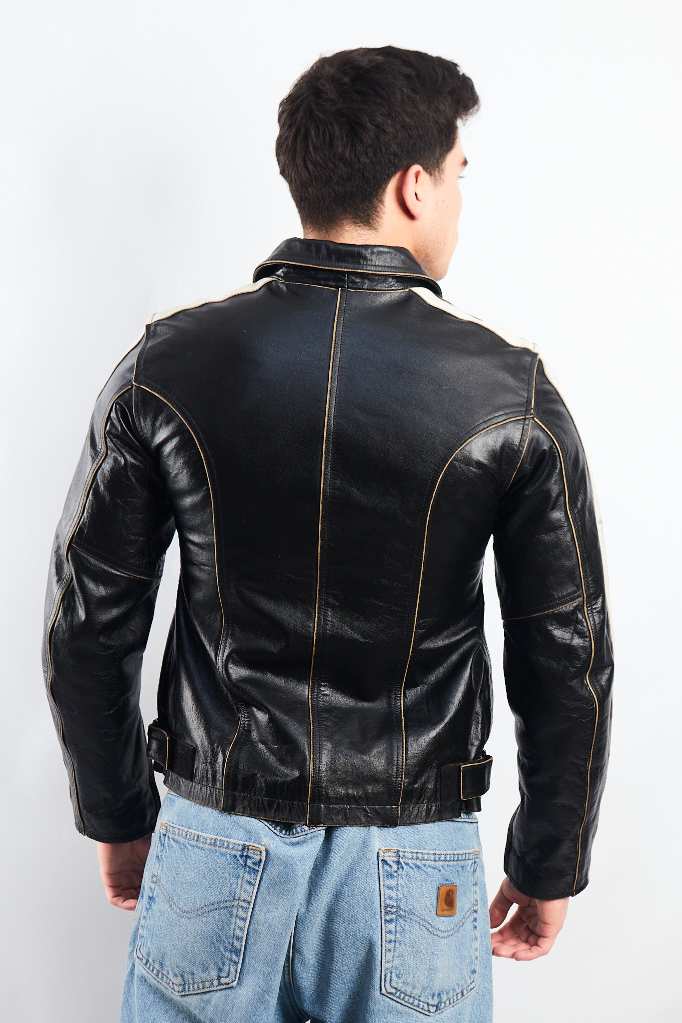 1990 Vintage Yamaha Heavy Leather Jacket (S/M)