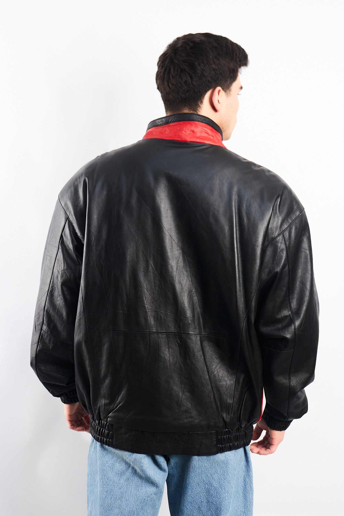 1990 Vintage Nascar Leather Racing Jacket (L)