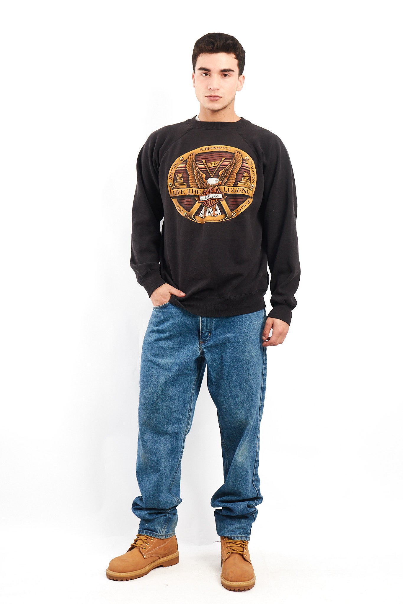 1992 Vintage Harley Davidson Big Logo Crewneck (L)