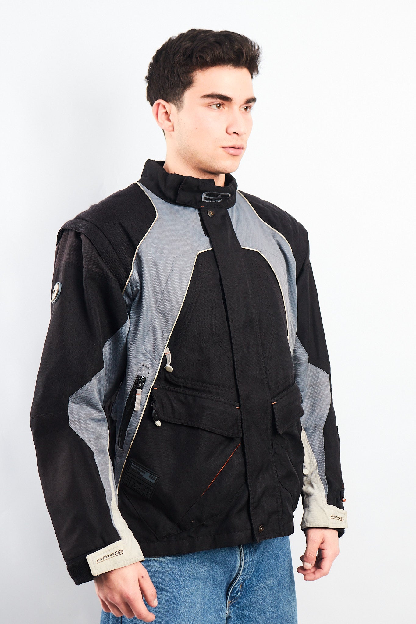 Vintage No fear Convertible Vest to Moto Jacket (M/L)