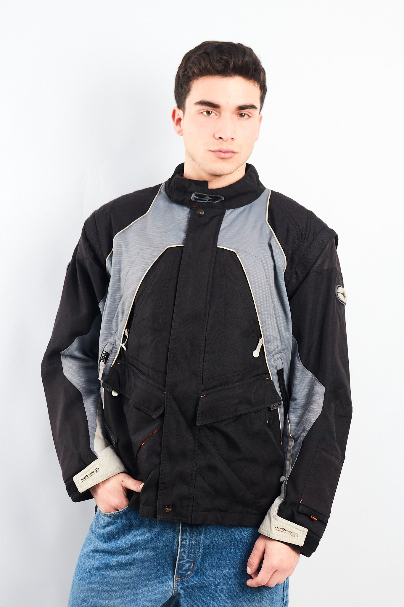 Vintage No fear Convertible Vest to Moto Jacket (M/L)