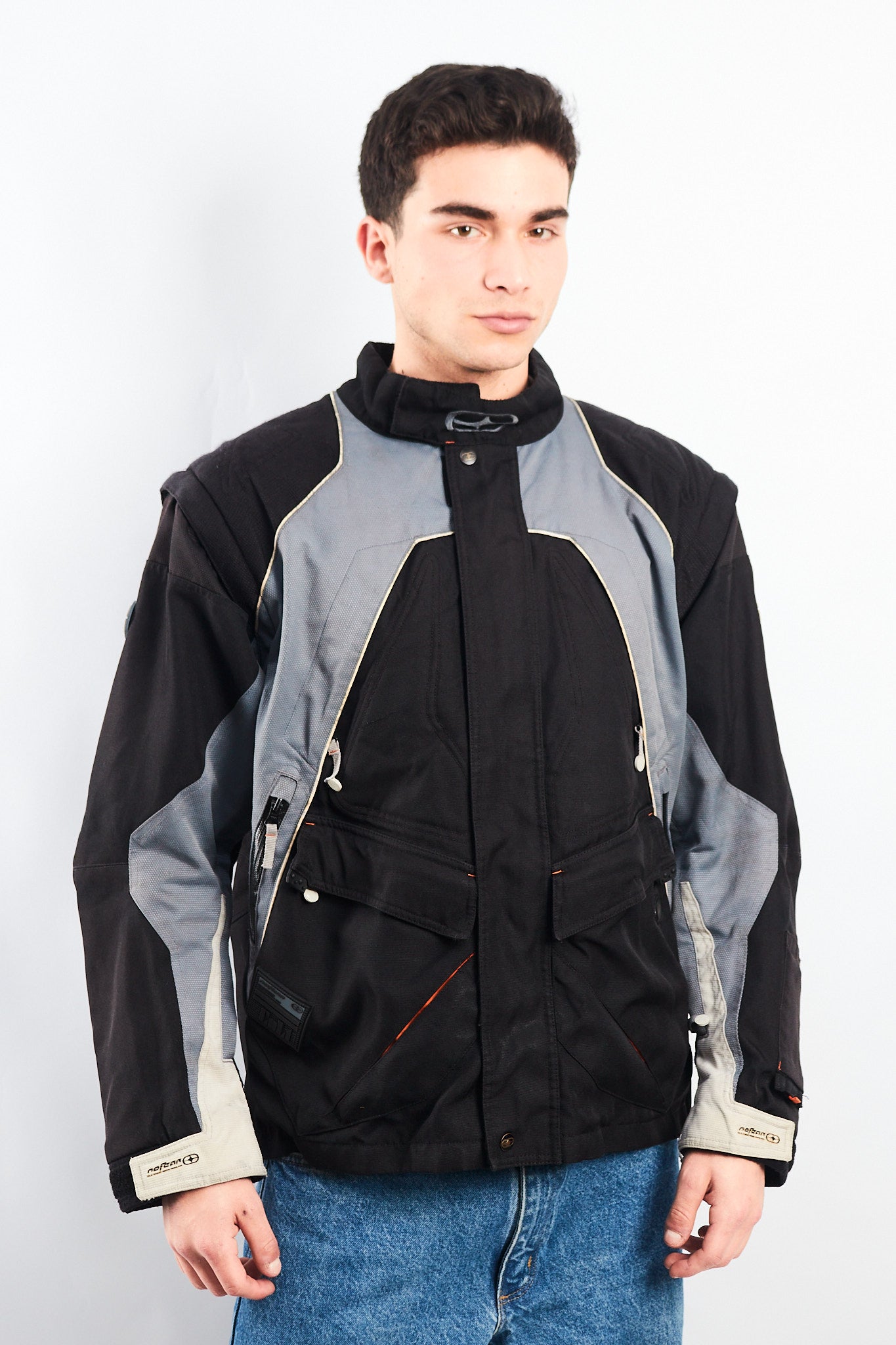 Vintage No fear Convertible Vest to Moto Jacket (M/L)