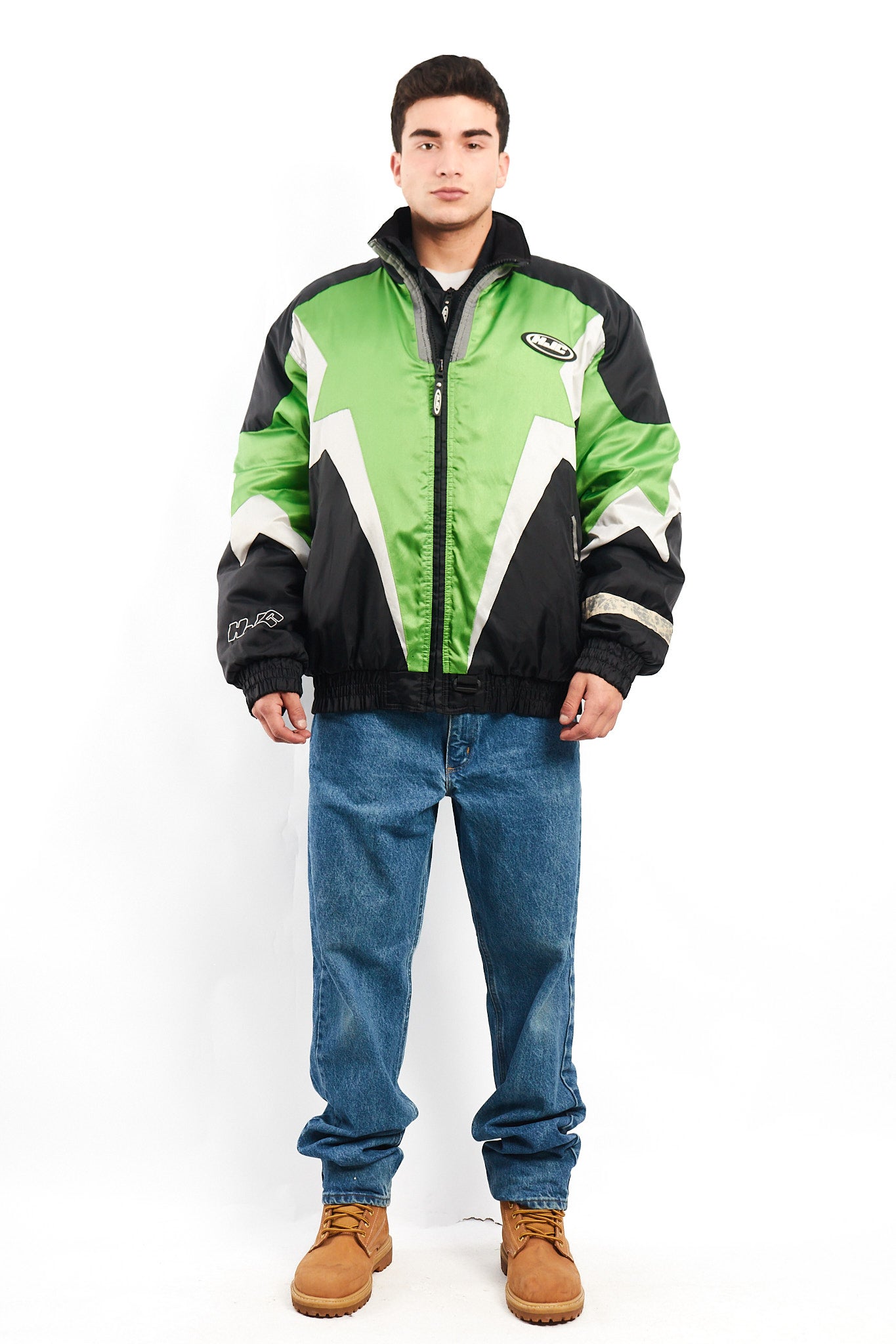 1990 Vintage HJC Puffer Moto Jacket (XL)