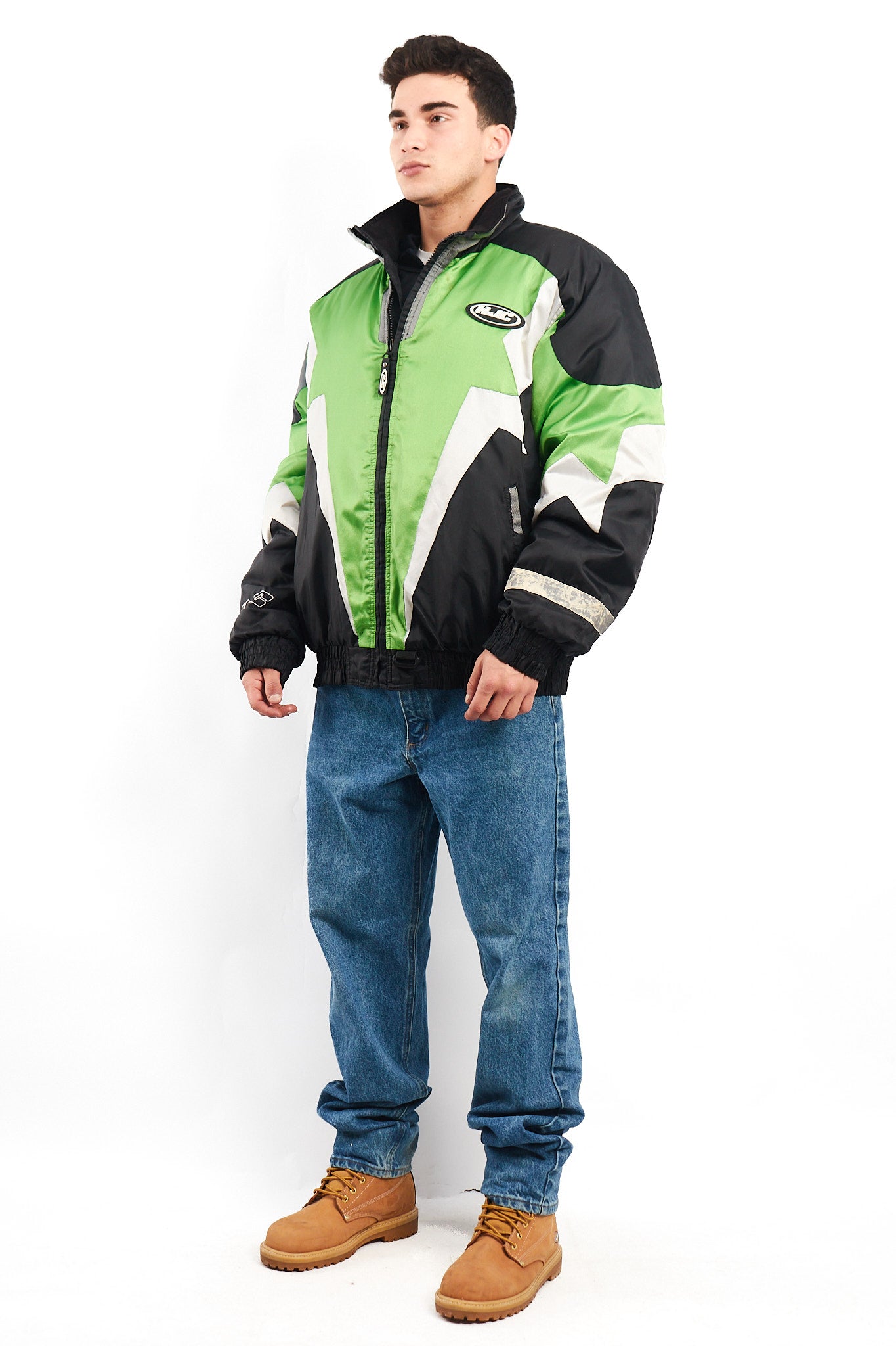 1990 Vintage HJC Puffer Moto Jacket (XL)