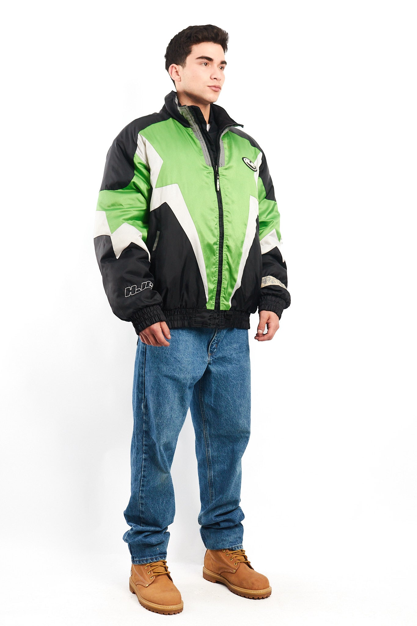 1990 Vintage HJC Puffer Moto Jacket (XL)