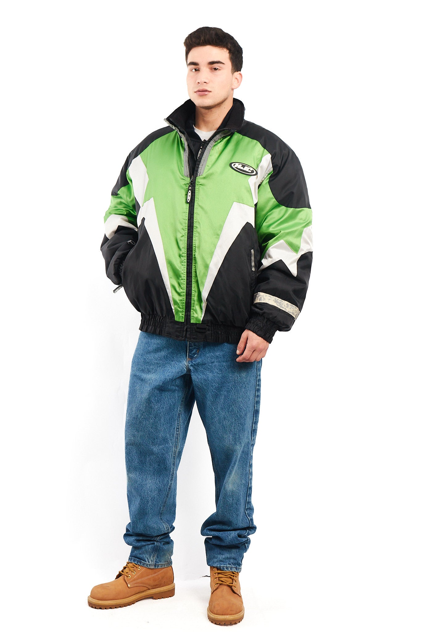 1990 Vintage HJC Puffer Moto Jacket (XL)