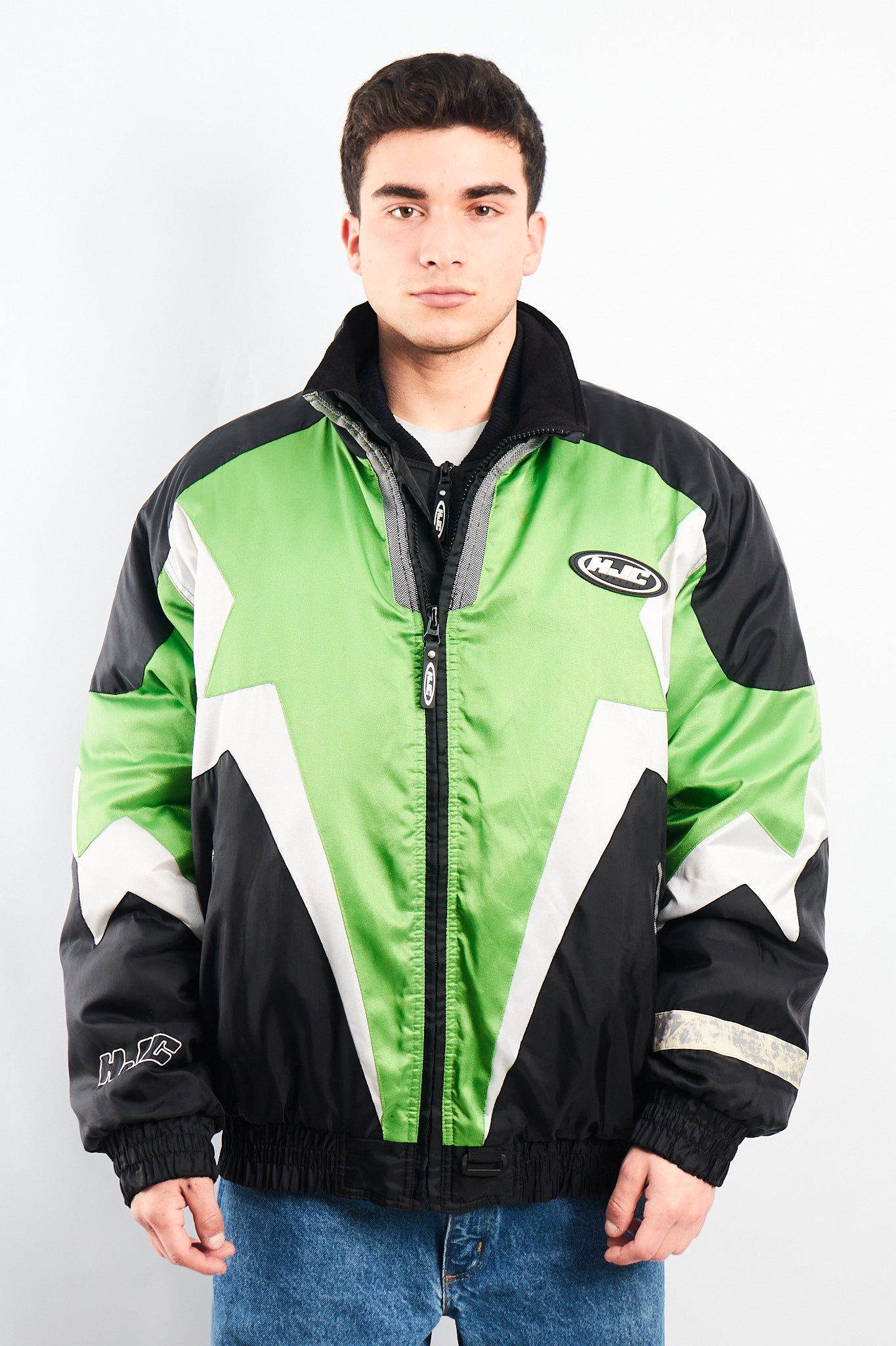 1990 Vintage HJC Puffer Moto Jacket (XL)