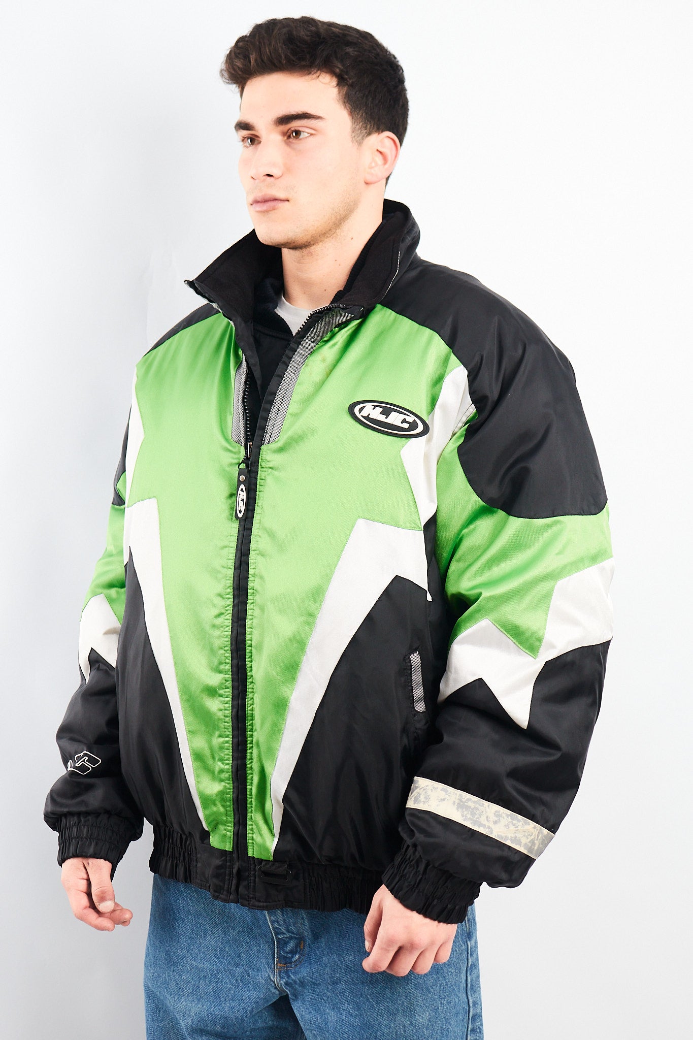 1990 Vintage HJC Puffer Moto Jacket (XL)