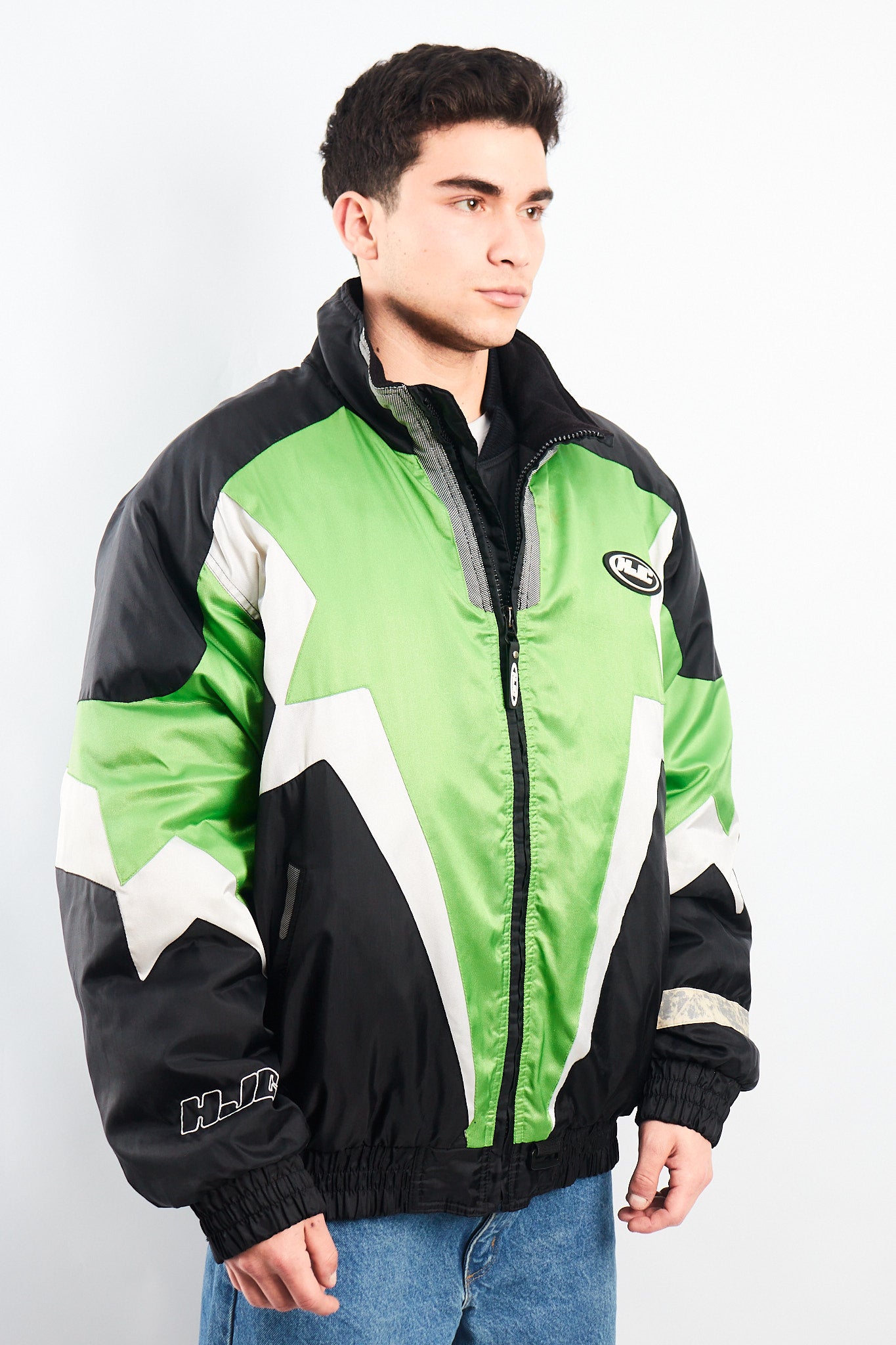 1990 Vintage HJC Puffer Moto Jacket (XL)