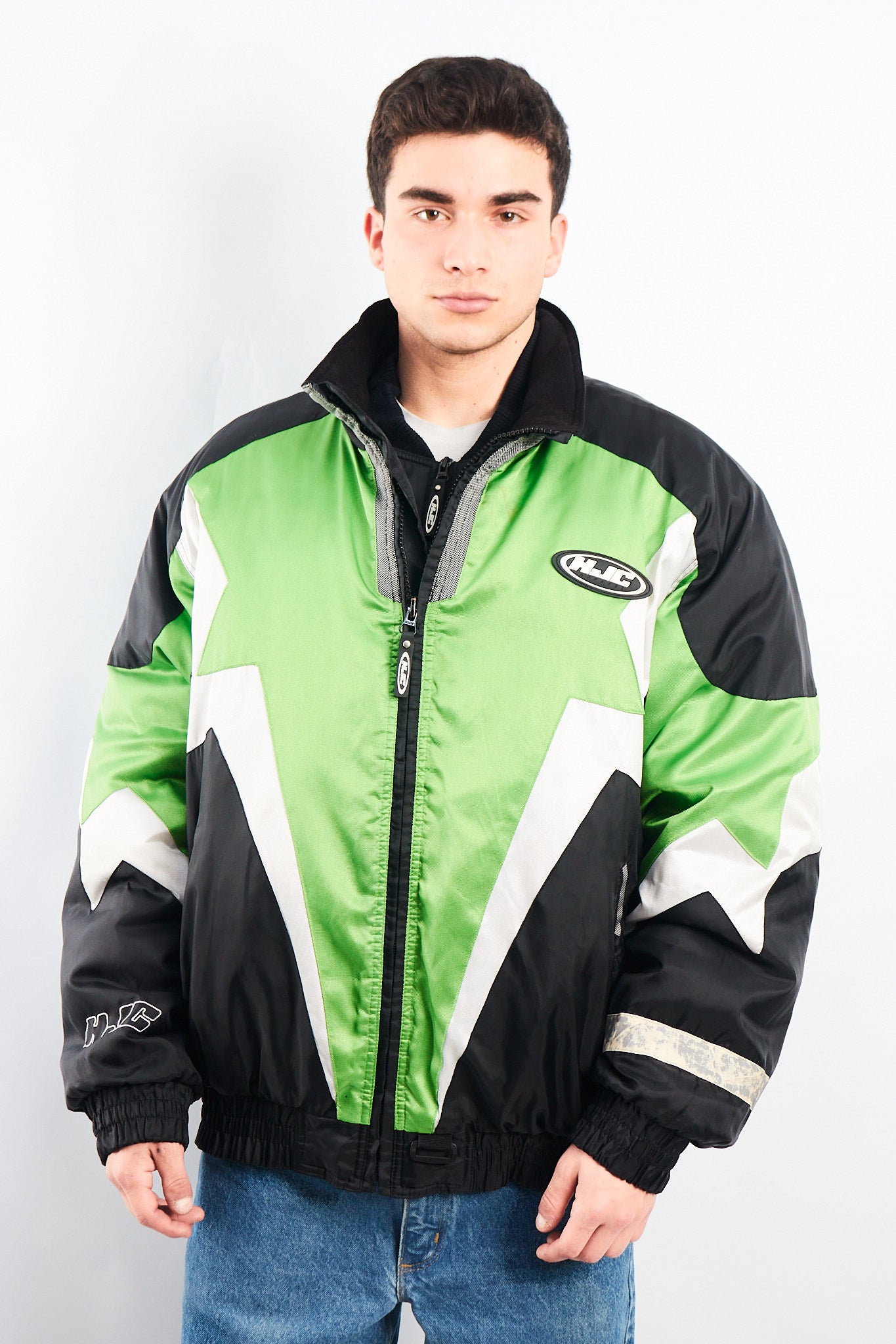 1990 Vintage HJC Puffer Moto Jacket (XL)