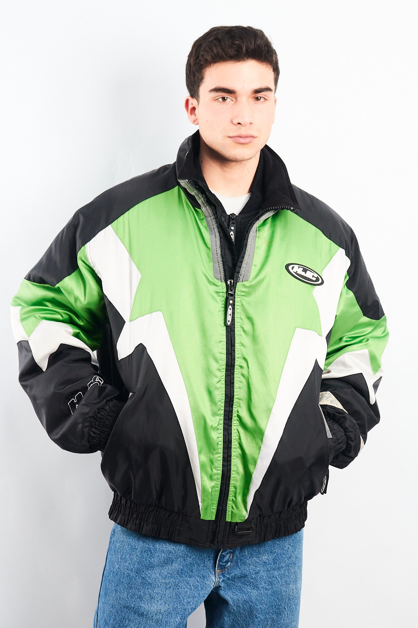 1990 Vintage HJC Puffer Moto Jacket (XL)