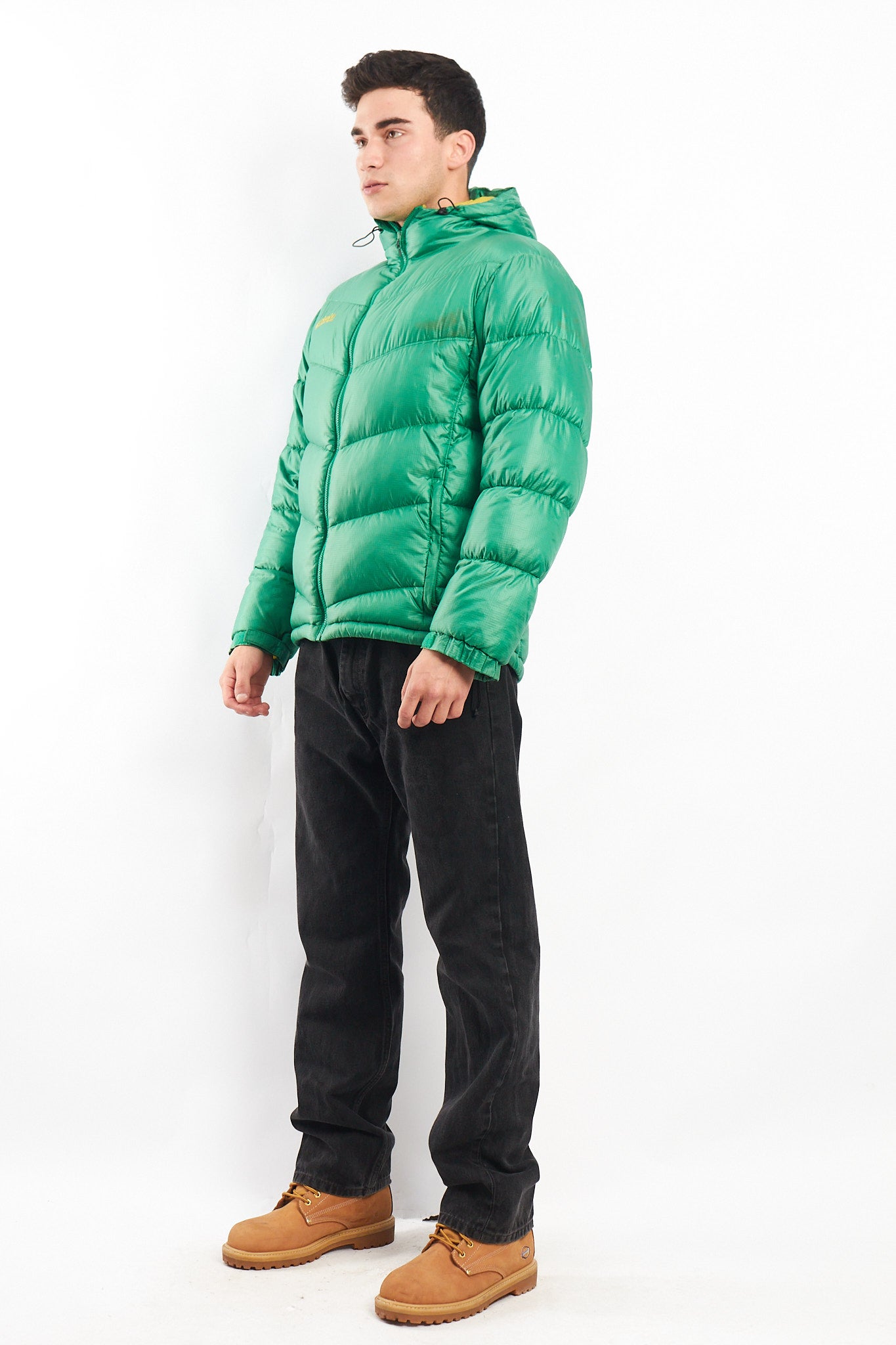 2000 Columbia Impermeable Citrus Green Down Puffer Jacket (M)