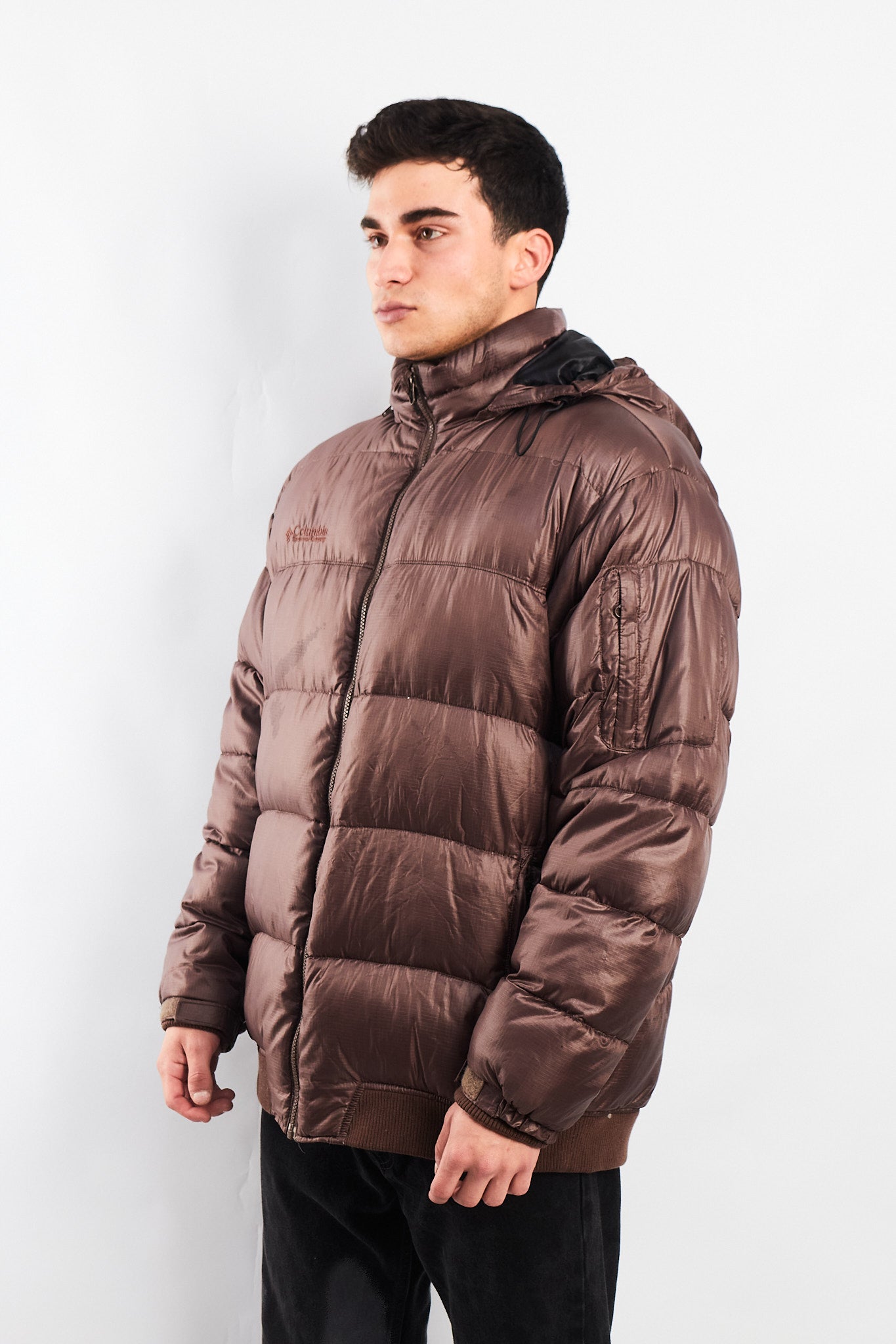 2000 Columbia Impermeable Down Chocolate Puffer Jacket (L)