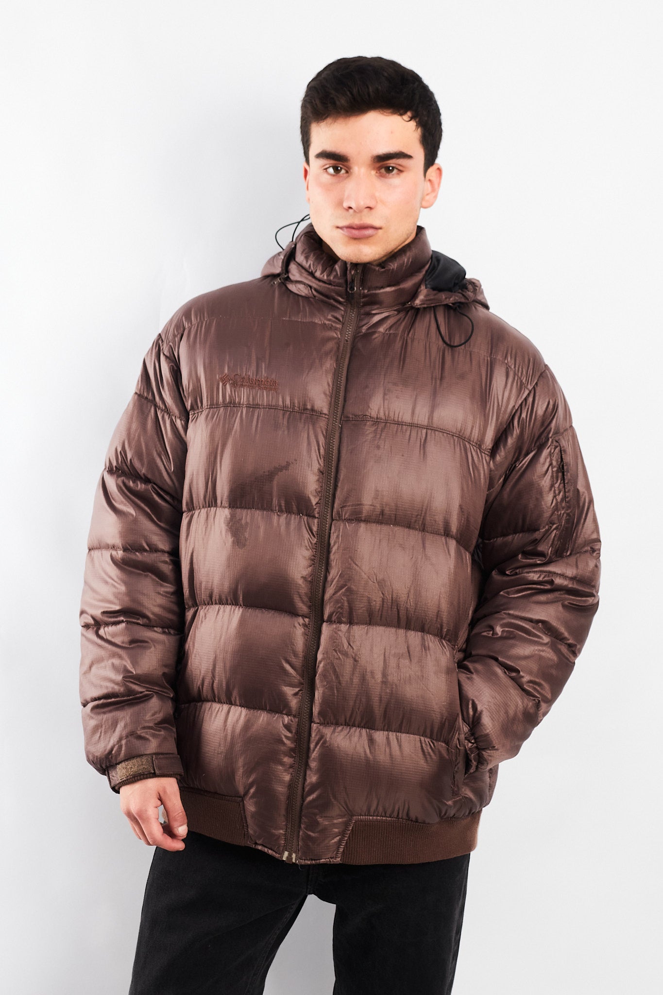2000 Columbia Impermeable Down Chocolate Puffer Jacket (L)