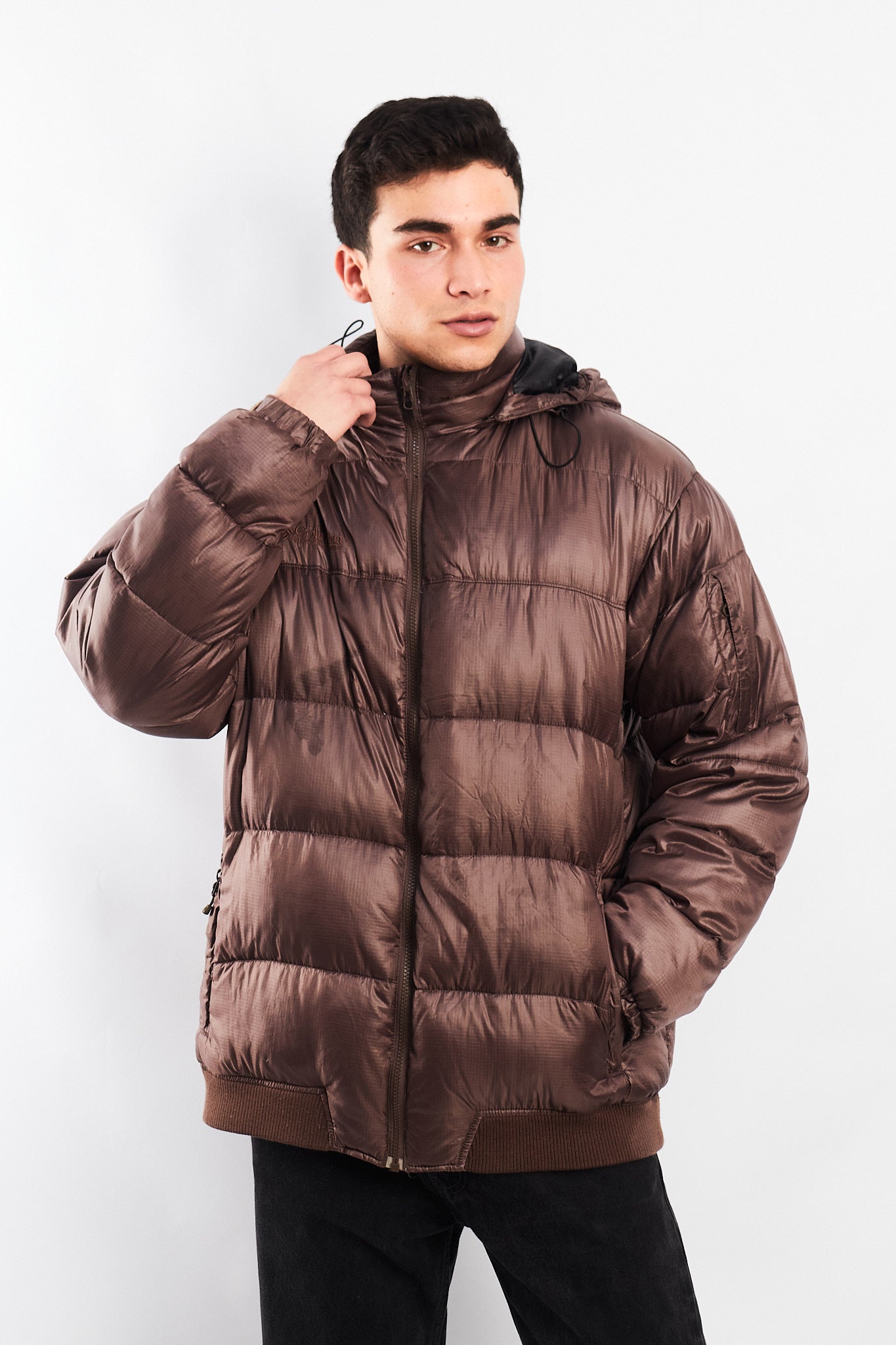 2000 Columbia Impermeable Down Chocolate Puffer Jacket (L)