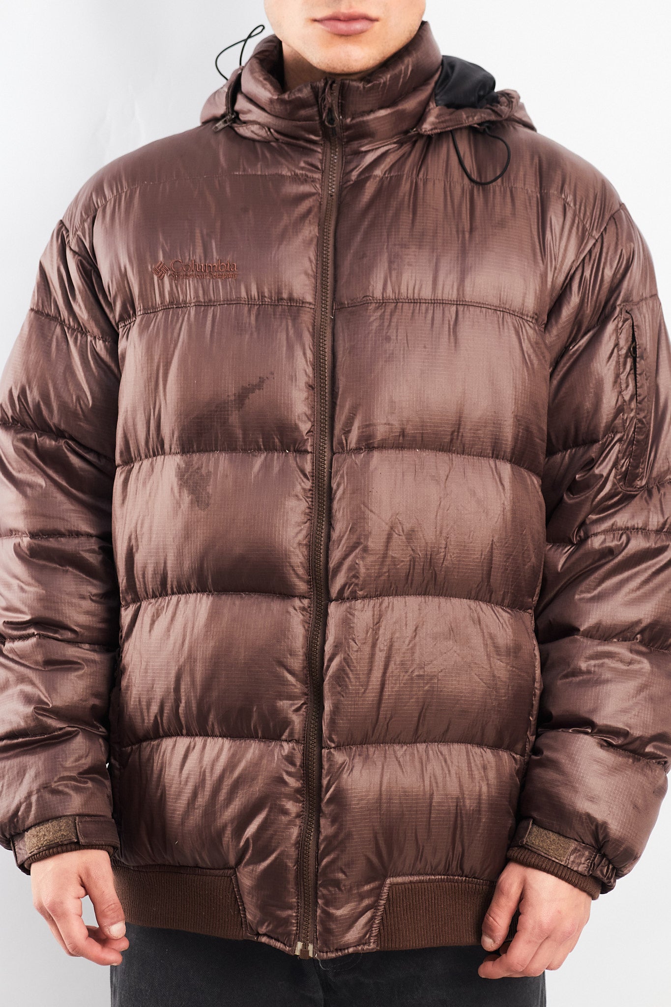 2000 Columbia Impermeable Down Chocolate Puffer Jacket (L)