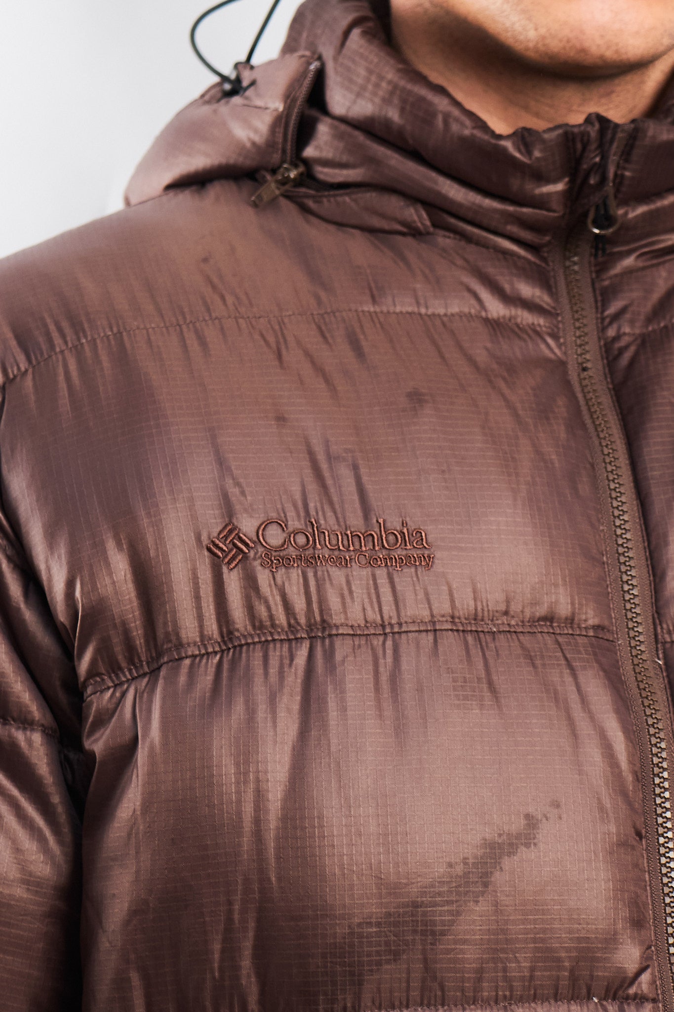 2000 Columbia Impermeable Down Chocolate Puffer Jacket (L)