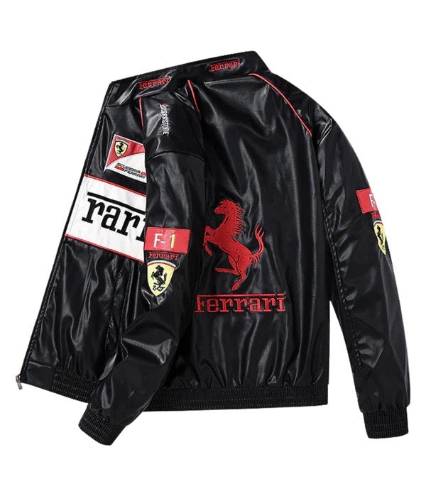 Ferrari White Vegan Leather Jacket