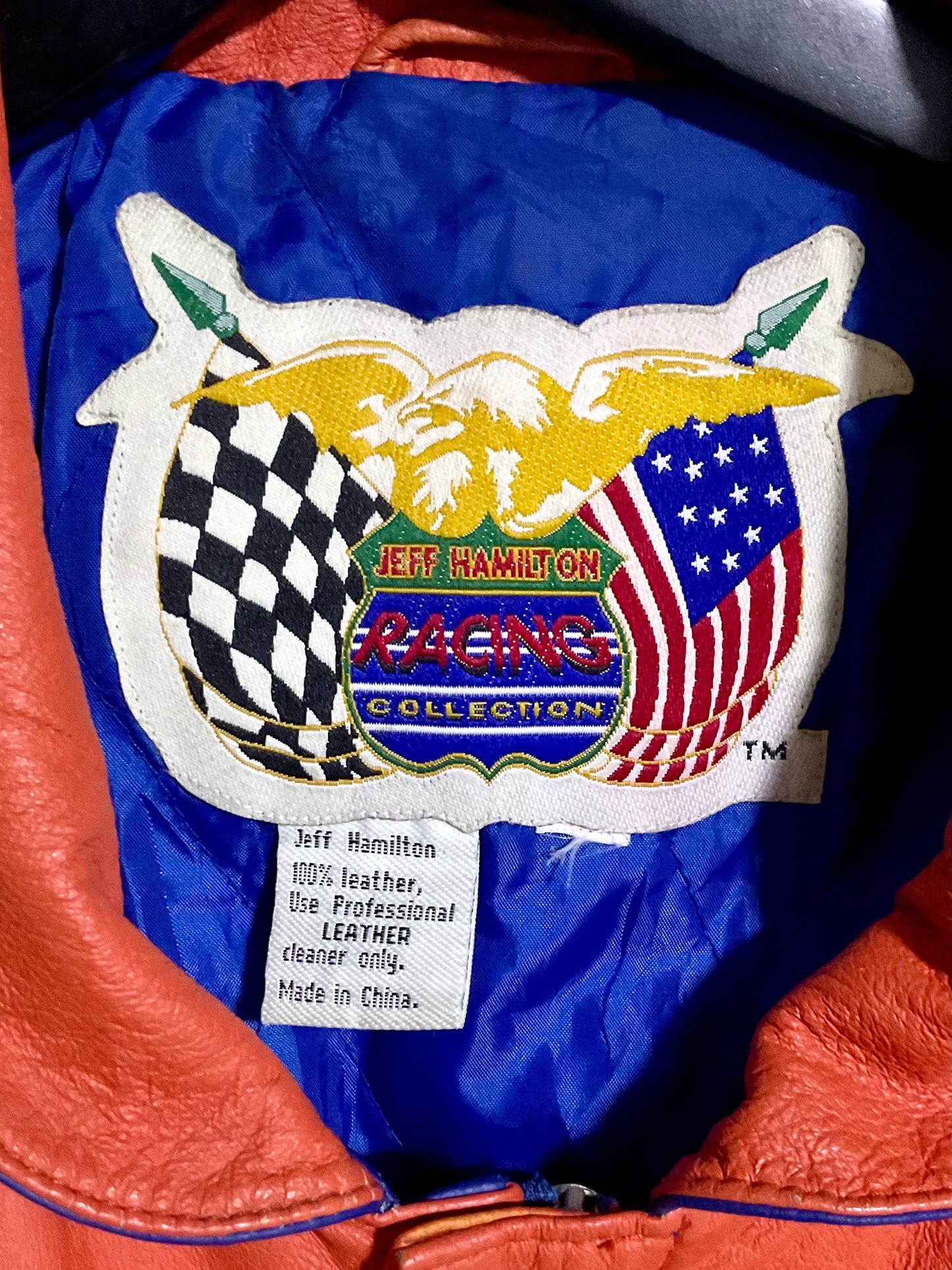 2001 Vintage Jeff Hamilton Nascar Tide Leather Racing Jacket (M/L)