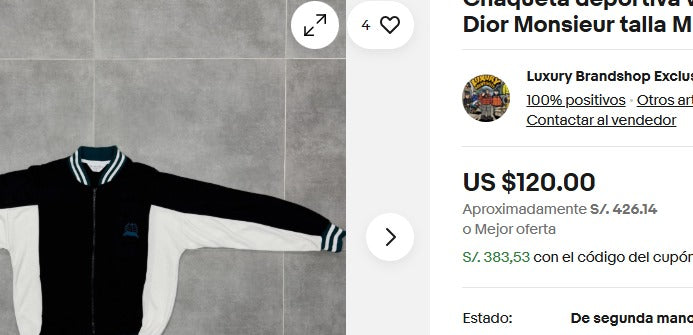1990 Christian Dior Monsieur Colorblock Track Jacket (M)