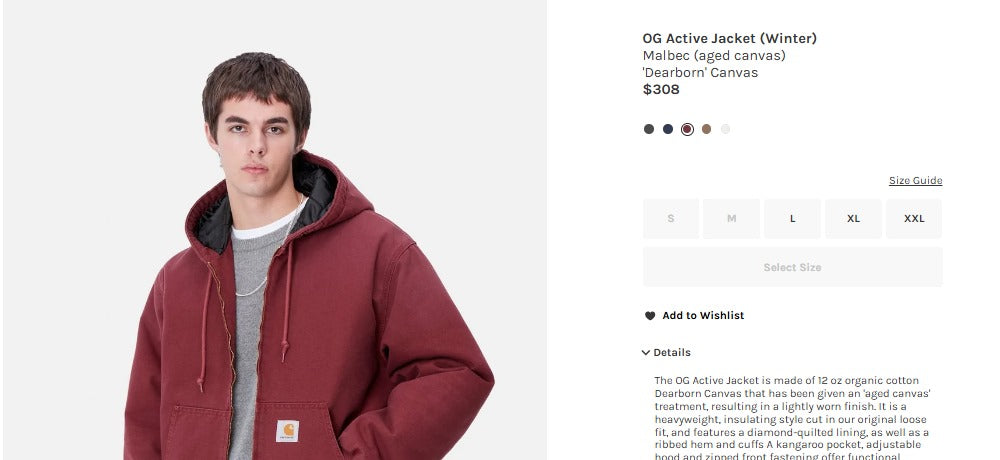 Vintage Carhartt Malbec Duck Active Jacket (L)