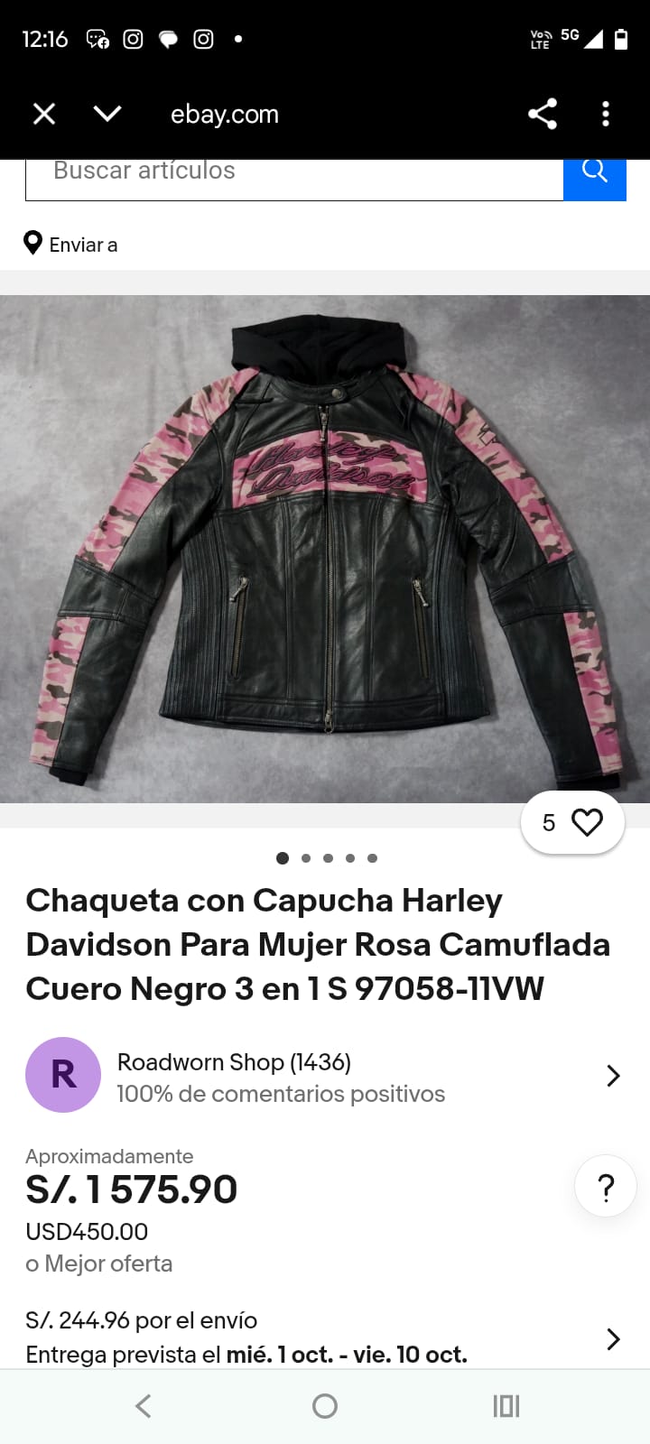 2000 Vintage Harley Davidson Camo Leather Moto Jacket (S/M)