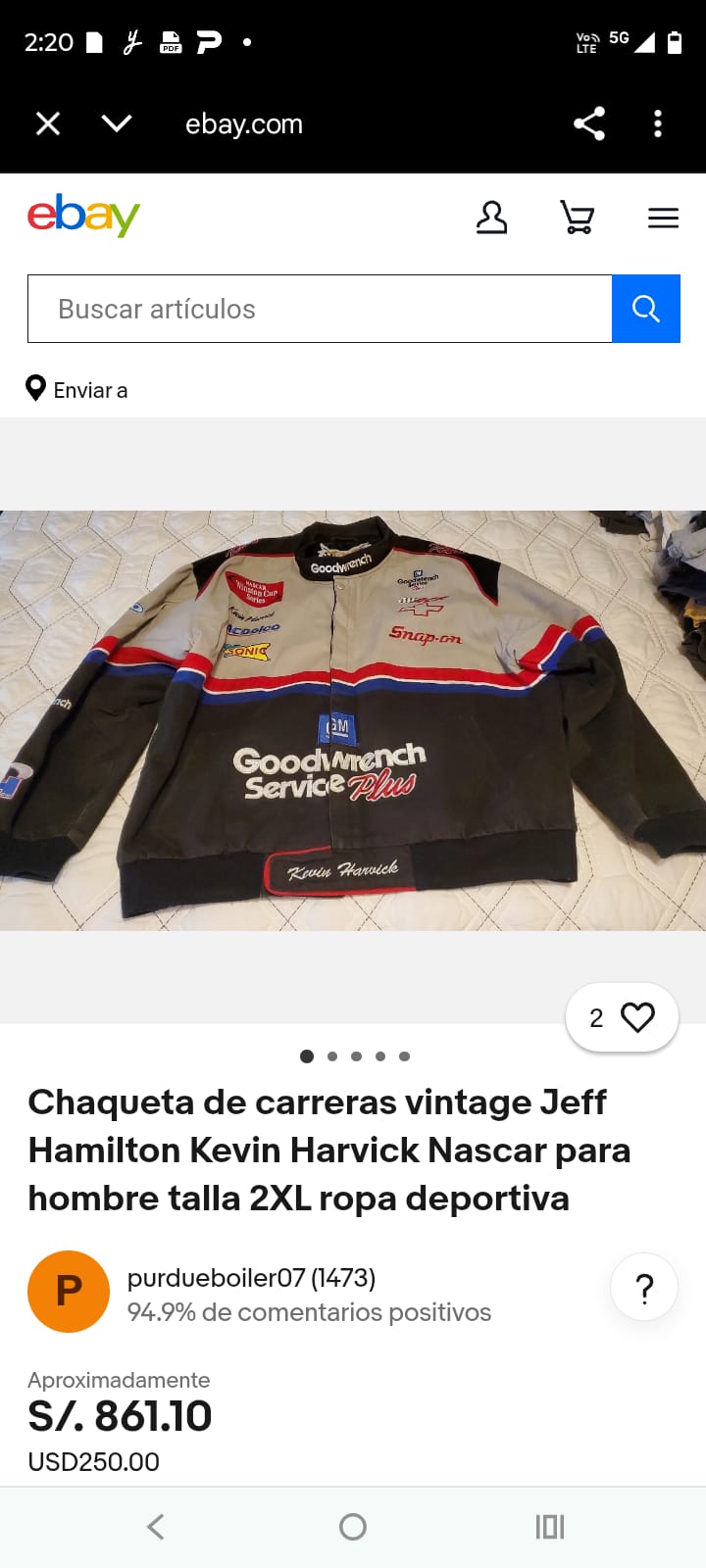 2001 Jeff Hamilton x Nascar Chevrolet Goodwrench Racing Jacket (M/L)