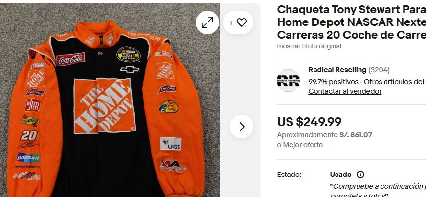 2005 Vintage Jeff Hamilton x Nascar Toyota Racing Jacket (L)
