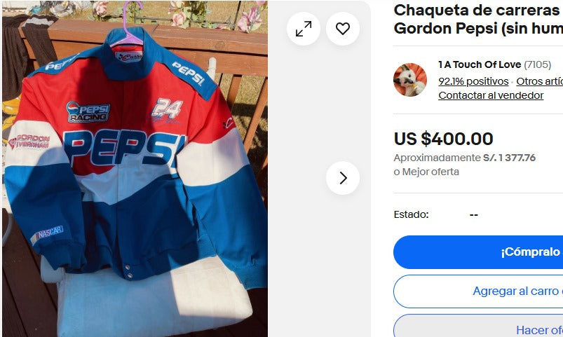 2004 Vintage Jeff Gordon Limited Edition Pepsi Racing Jacket (M/L)
