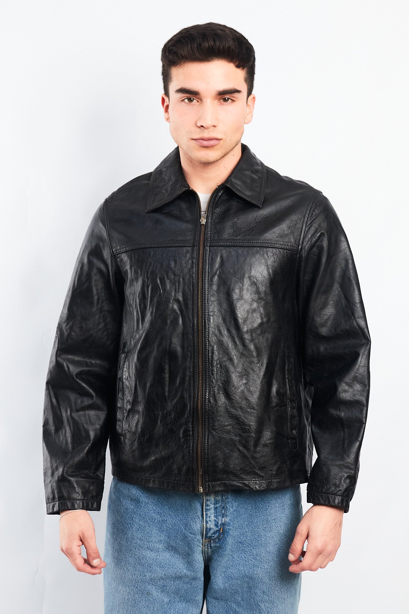 2000 Cowhide Leather Harrington Jacket (M)