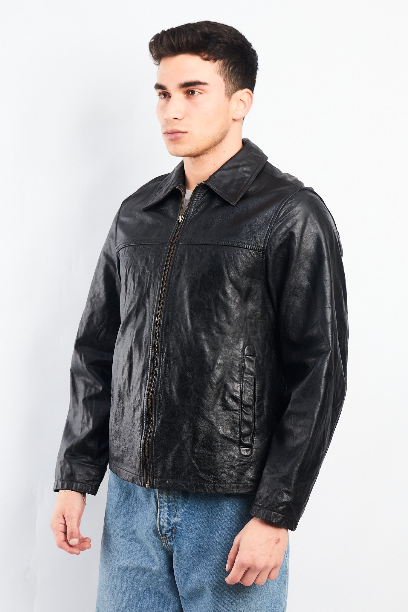 2000 Cowhide Leather Harrington Jacket (M)