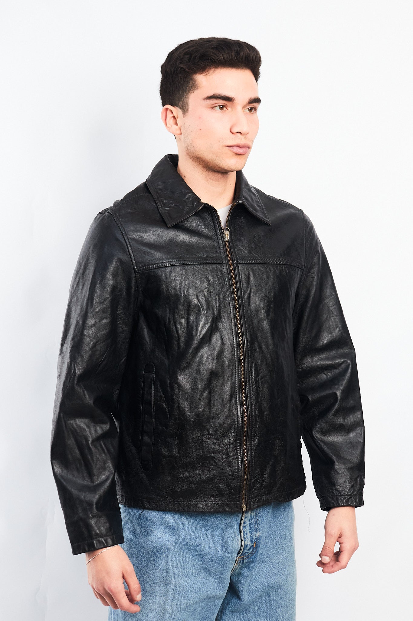 2000 Cowhide Leather Harrington Jacket (M)