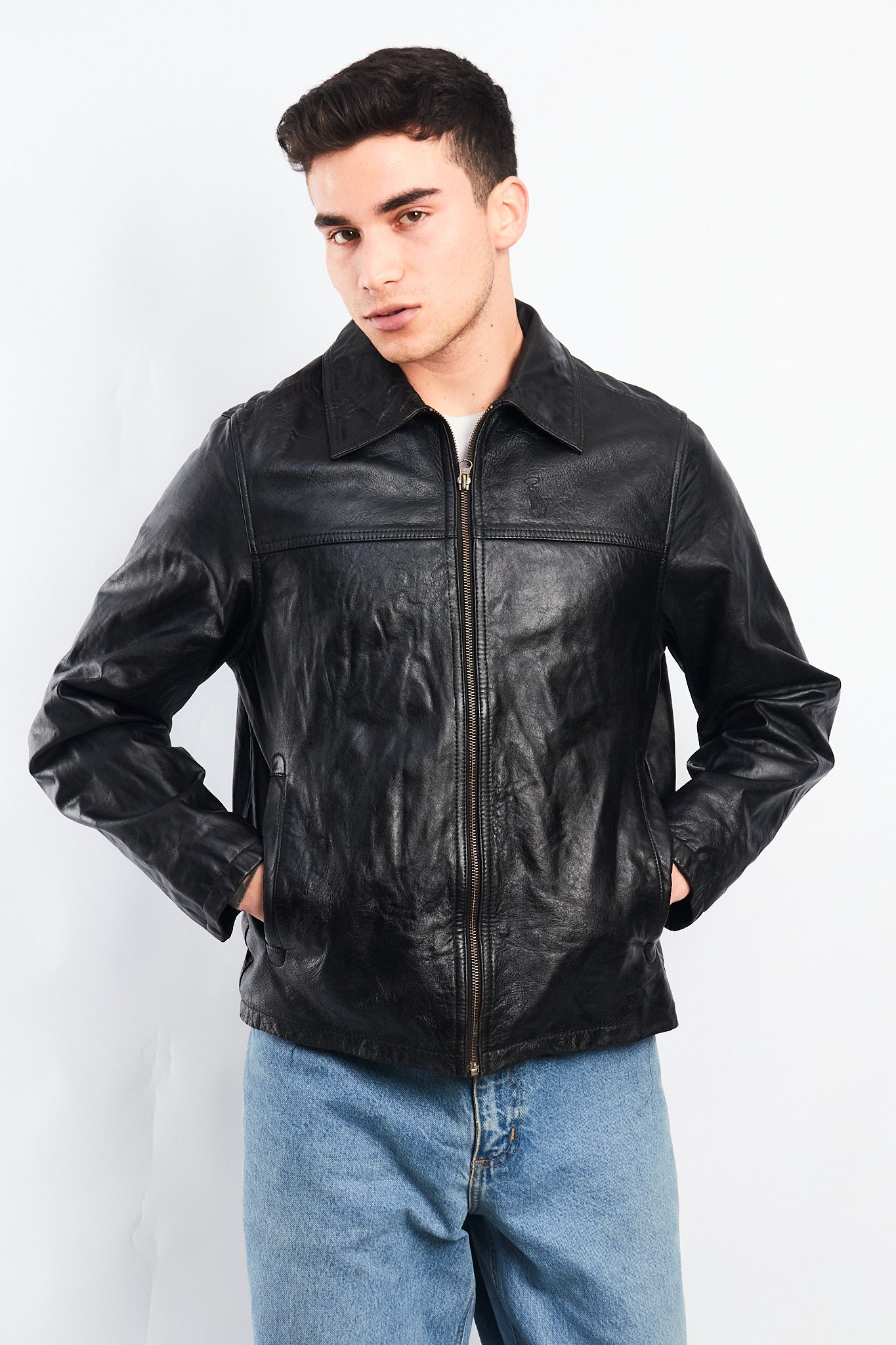2000 Cowhide Leather Harrington Jacket (M)